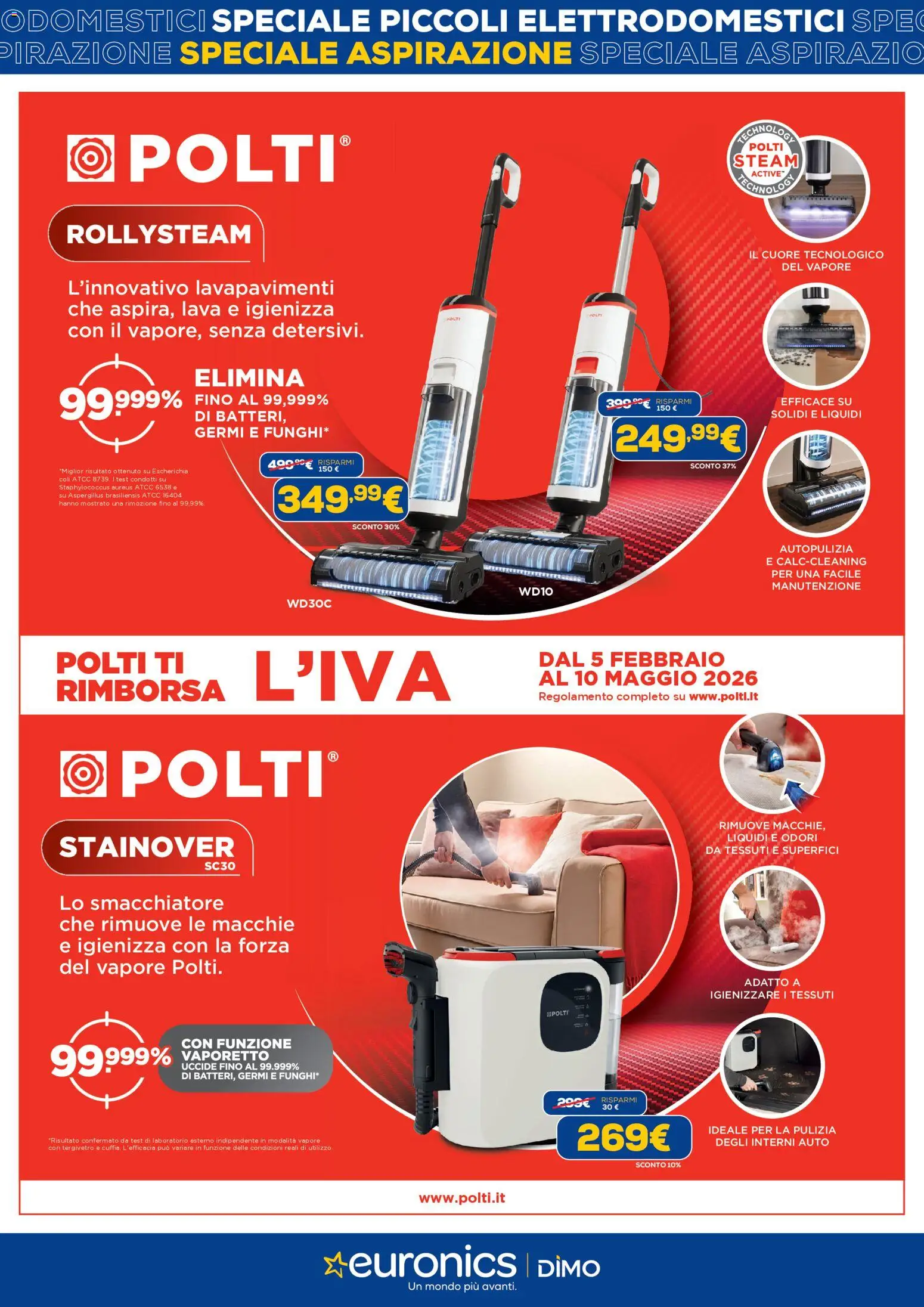 Volantino Euronics del 06.04.2026 | Pagina: 12 | Prodotti: Vaporetto, Smacchiatore