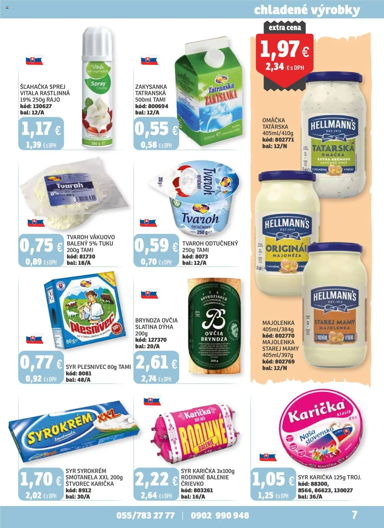 Nové Labaš akcie – leták je platný od 17.10.2025 | Strana: 7 | Produkty: Bryndza, Tvaroh, Omáčka, Šľahačka
