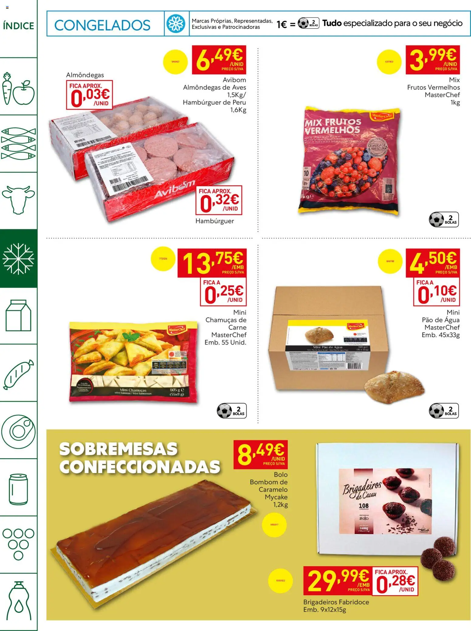 Recheio Horeca │ válido de 21.04.2026 | Página: 14 | Produtos: Agua, Peru, Bolo, Bombom