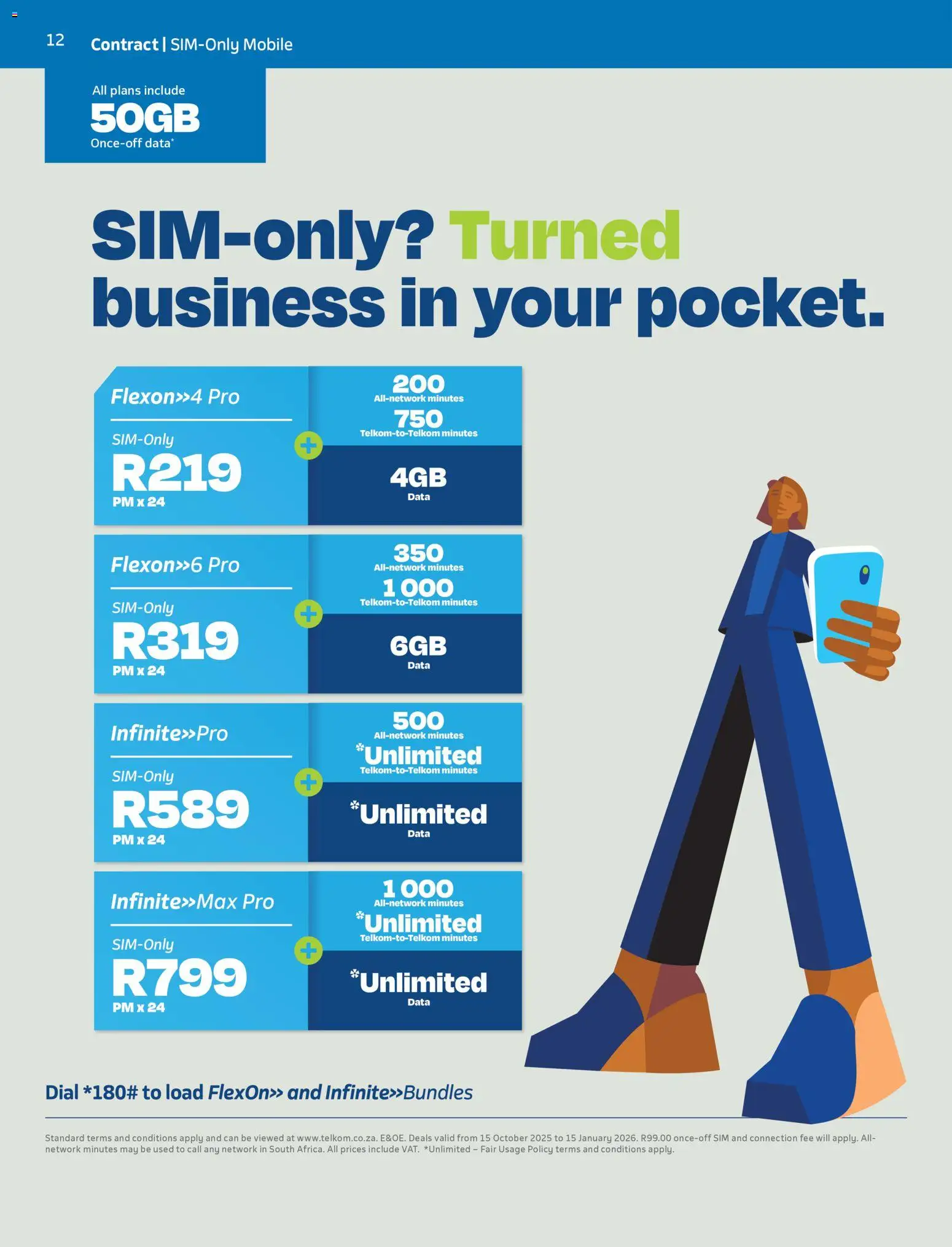 New Telkom catalogue – valid from 15.10.2025 | Page: 12 | Products: Data, Sim
