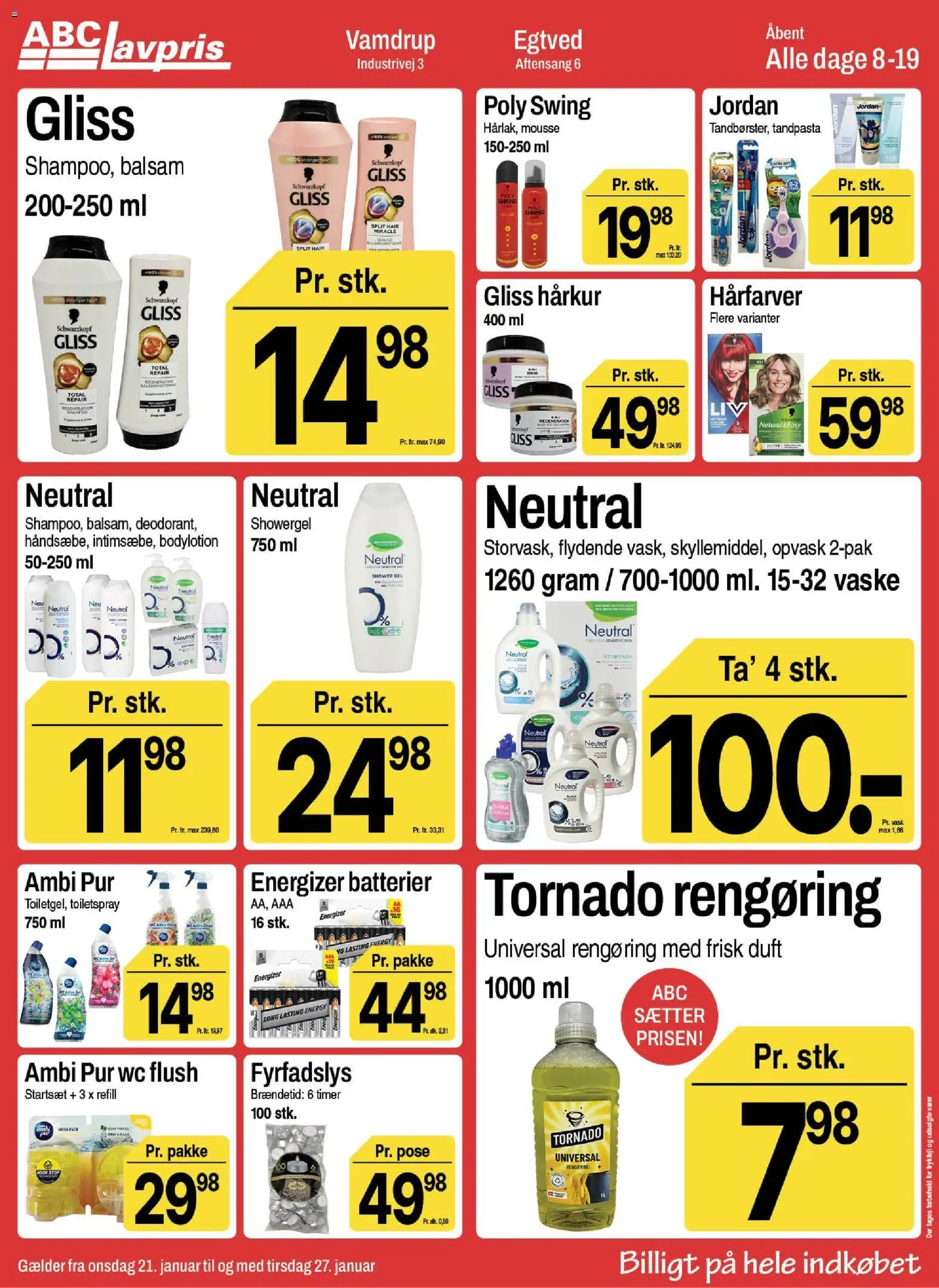 Abc Lavpris tilbudsavis – gyldig fra 21.01.2026 | Side: 10 | Produkter: Duft, Balsam, Tandpasta, Batterier
