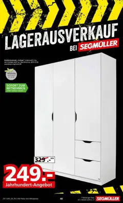 Segmüller Lagerausverkauf bei Segmüller ab 22.11.2025 gültig | Seite: 40 | Produkte: Drehtürenschrank
