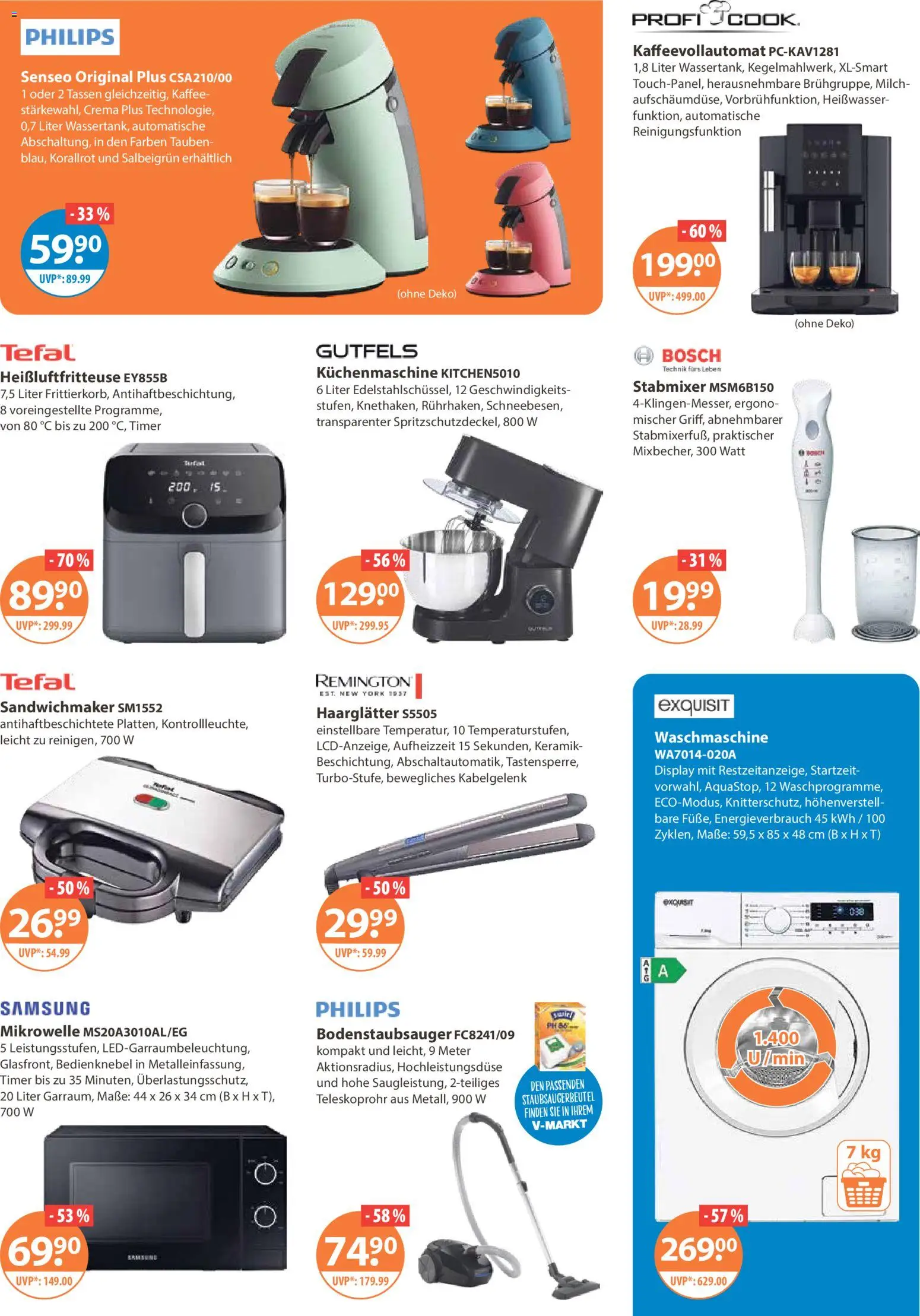 V-Markt - Hallertau / Oberpfalz – gültig ab 15.01.2026 | Seite: 12 | Produkte: Kaffee, Waschmaschine, Kaffeevollautomat, Stabmixer