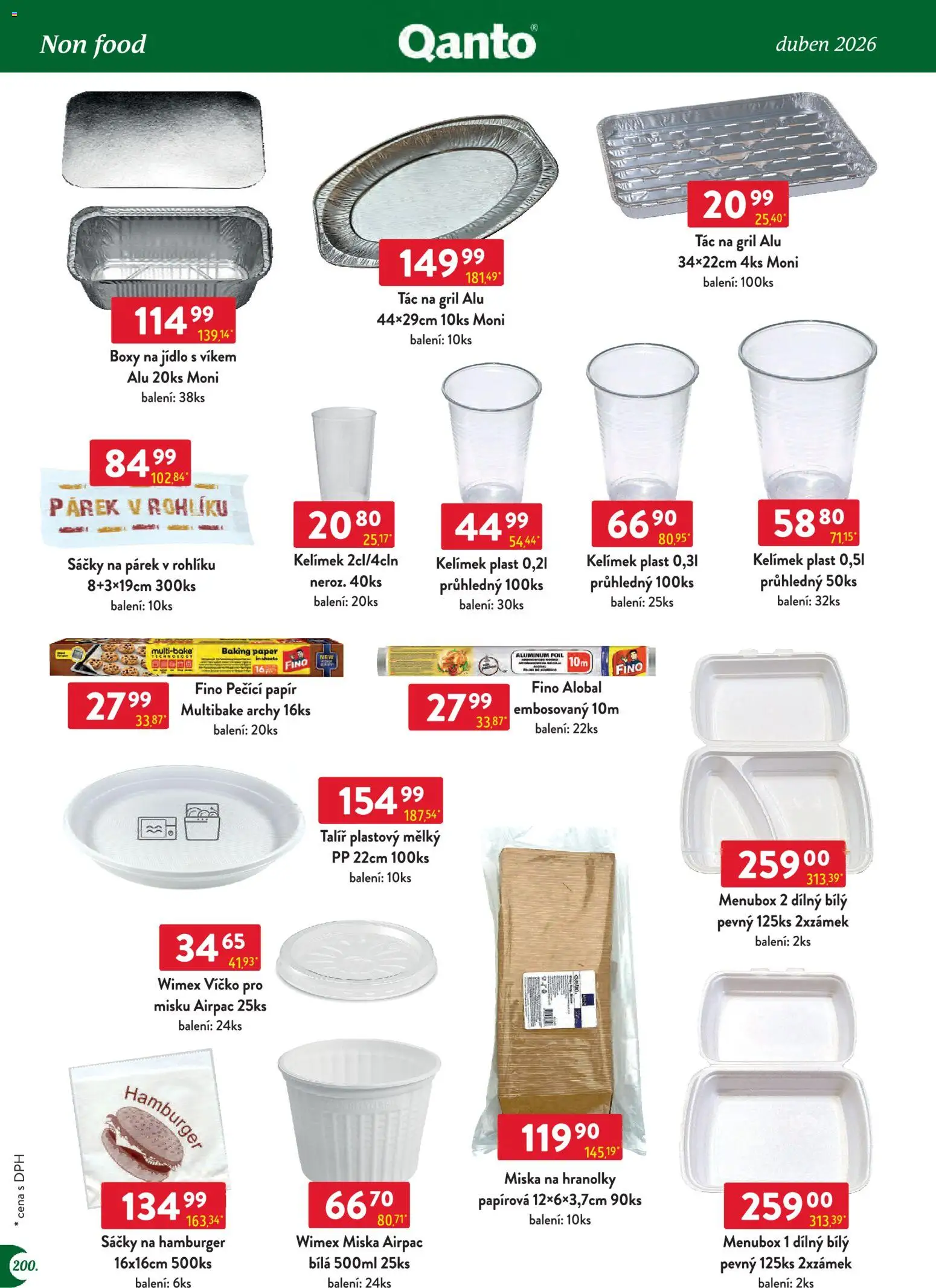 Astur & Qanto leták - Velkoobchod 04/2026 od 01.04.2026 | Strana: 200 | Produkty: Hamburger, Miska, Talíř, Tác
