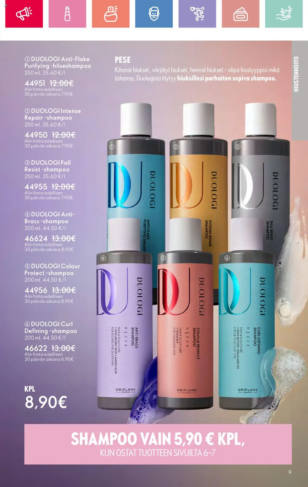  | Sivu: 9 | Tuotteet: Shampoo