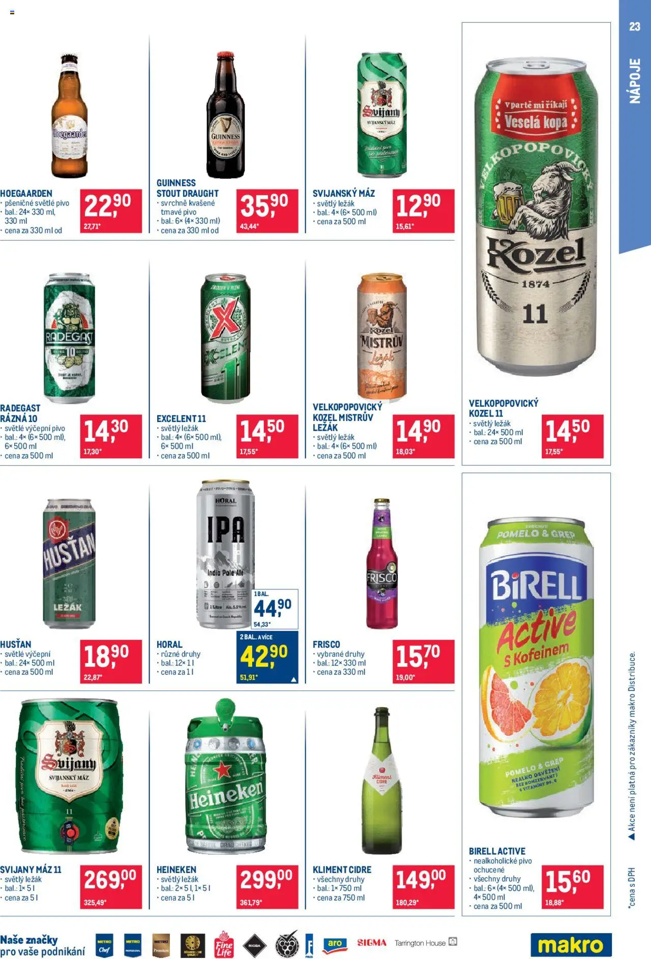 Makro leták - Pro milovníky jídla od 13.08.2025 | Strana: 23 | Produkty: Pomelo, Frisco, Nealkoholické pivo, Kozel 11