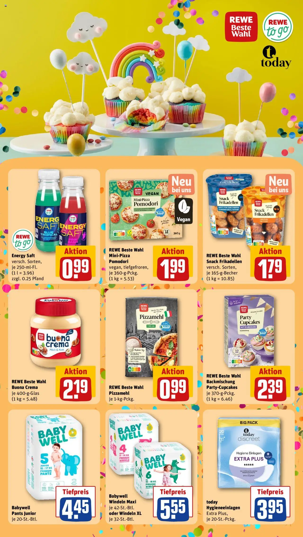 Rewe Prospekt 	 - gültig ab dem 04.08.2025 | Seite: 17 | Produkte: Milch, Energy, Pizza, Saft