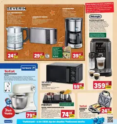 DeLonghi KAFFEEVOLLAUTOMAT „ECAM 223.61.GB Magnifica Start", Intuitives Bedienfeld mit Soft-Touch-Symbolen. Integrierte Kaffeemühle mit 13 anpassbaren Einstellungen und 15 bar Pumpdruck. Automatische Reinigungsfunktion. Kaffeebohnenbehälter: ca. 250 g. 1.450 Watt. Für Kaffeebohnen sowie gemahlenen Kaffee. Milchkaraffe für cremigen Schaum. Auf Knopfdruck heißes Wasser, sowie Latte macchiato, Espresso, Kaffee in 3 einstellbaren Aromen ab 08.12.2025 gültig | Seite: 41