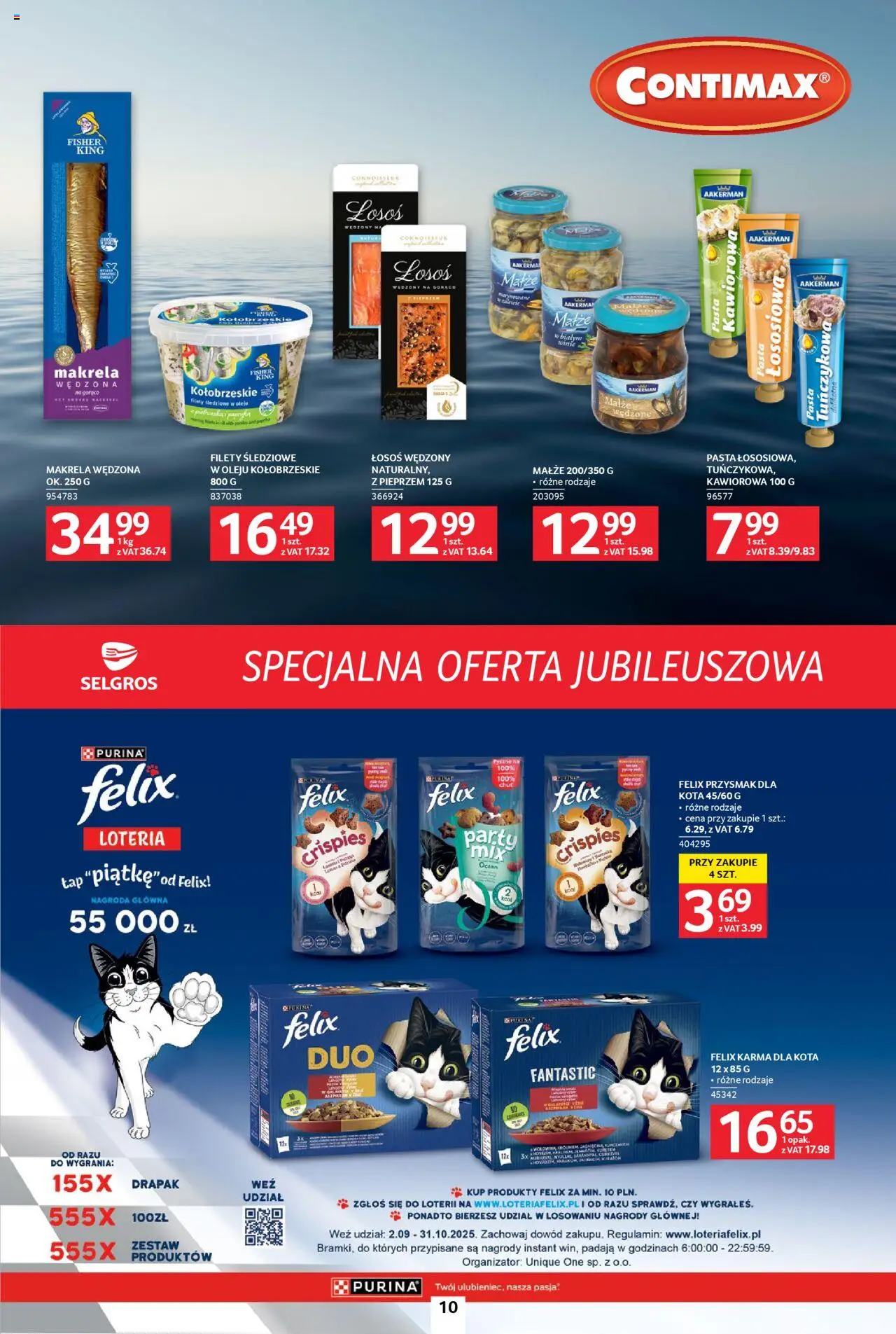 Selgros cash&carry Gazetka - Specjalna oferta jubileuszowa od 09.10.2025 | Strona: 9 | Produkty: Makrela wędzona, Łosoś, Drapak, Karma dla kota