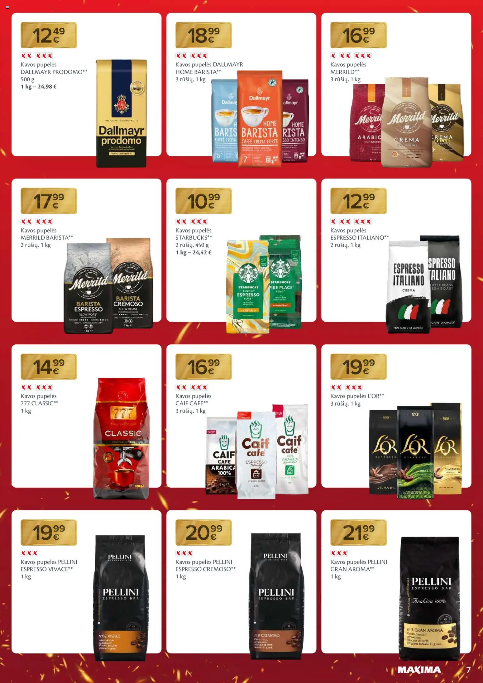 MAXIMA akcijos nuo 27.01.2026 | Puslapis: 7 | Prekių: Pupelės, Kavos pupelės