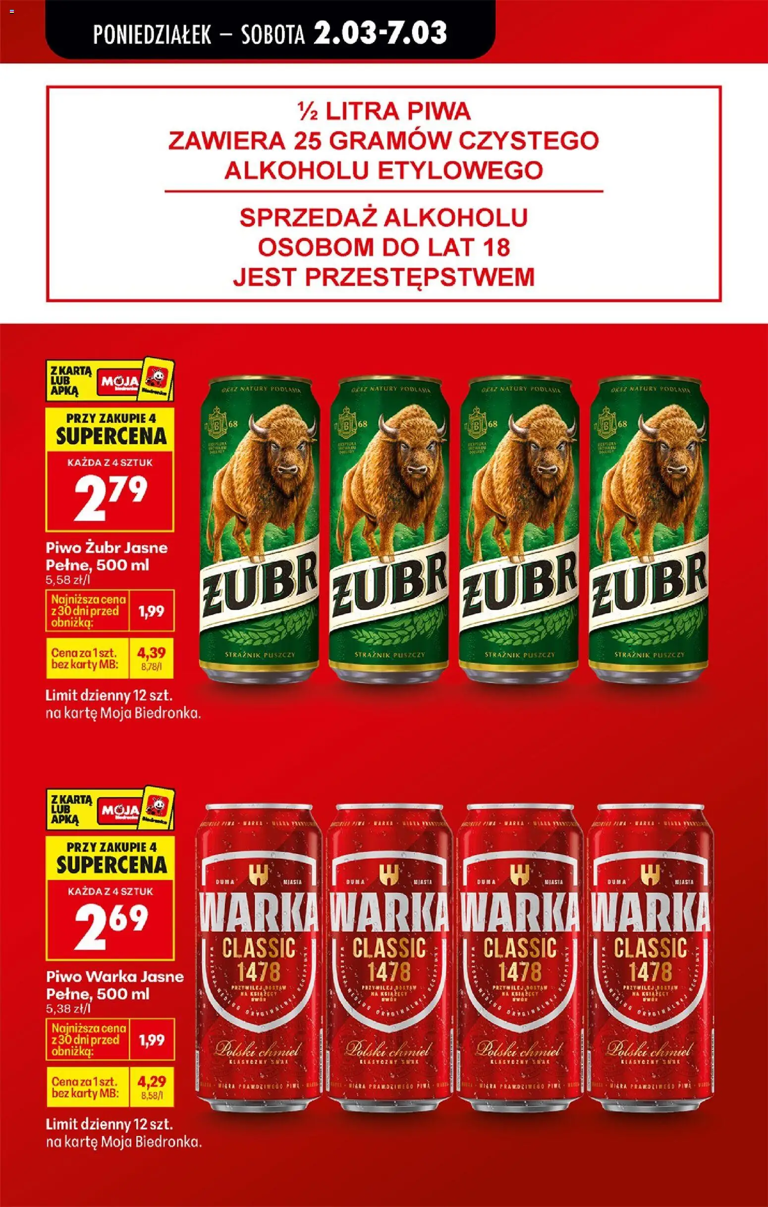 Biedronka Polsko leták od 02.03.2026 | Strana: 27 | Produkty: Zubr, Karty