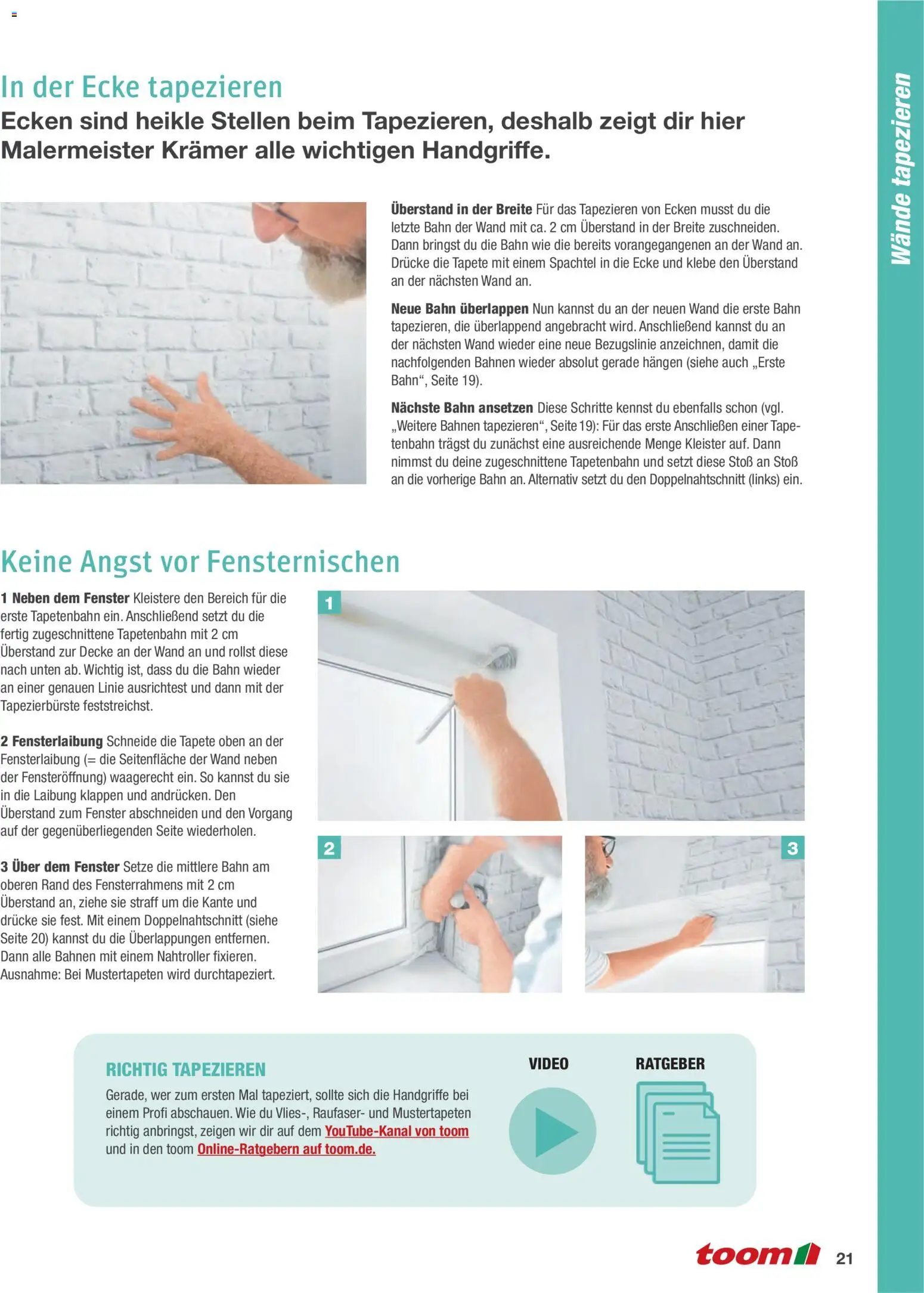 Toom Baumarkt Wände streichen und tapezieren – gültig ab 01.01.2026 | Seite: 21 | Produkte: Decke, Video