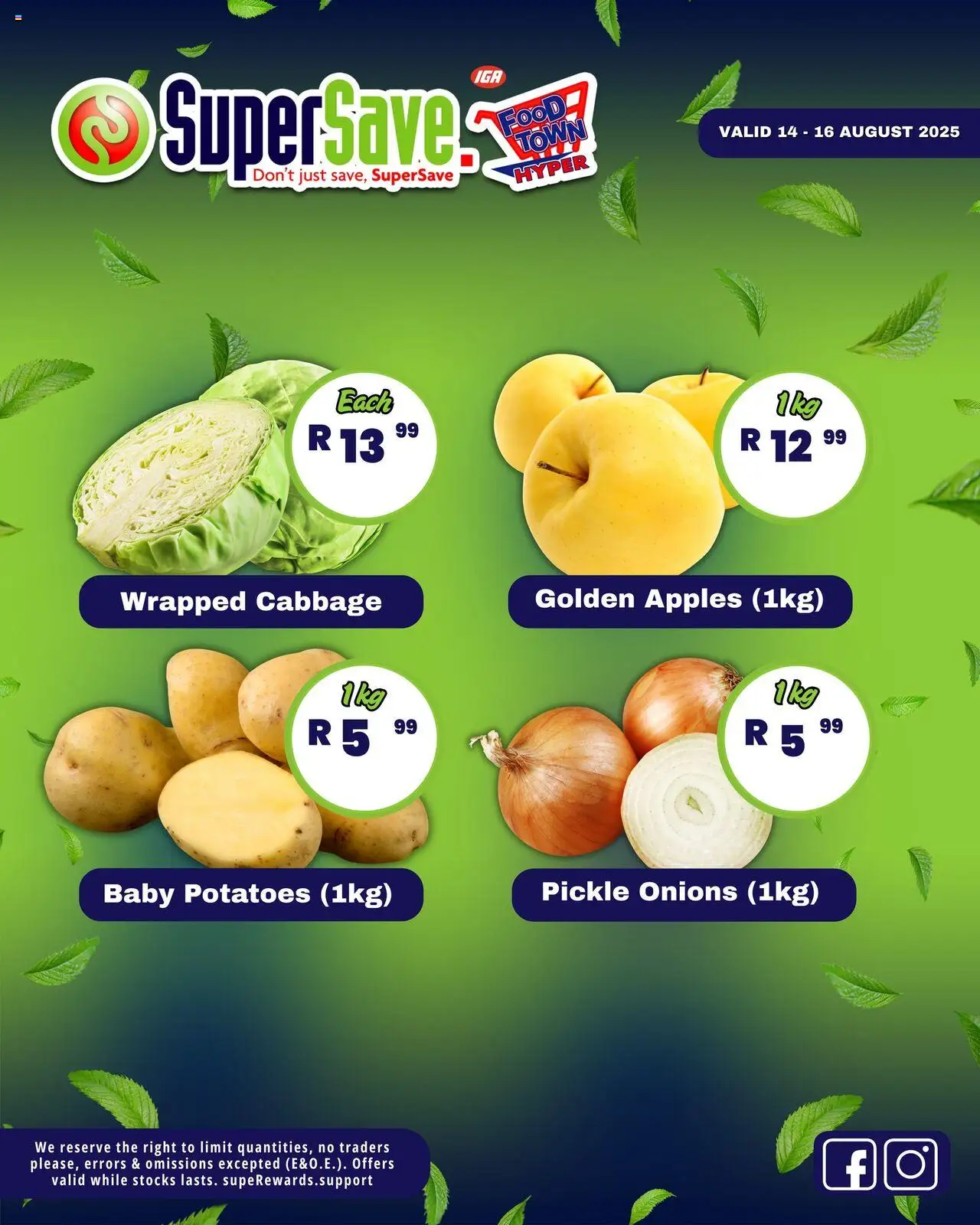 Super Save Fresh Specials │ valid from 14.08.2025 | Page: 5 | Products: Apples, Potatoes, Onions