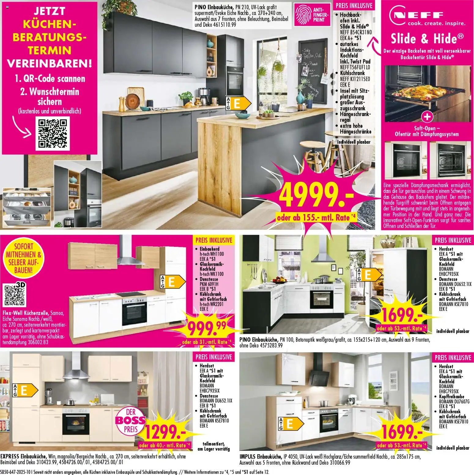 SB Möbel Boss Prospekt Neubrandenburg	 – gültig ab 06.12.2025 | Seite: 10 | Produkte: Kochfeld, Hängeschrank, Backofen, Kuchen
