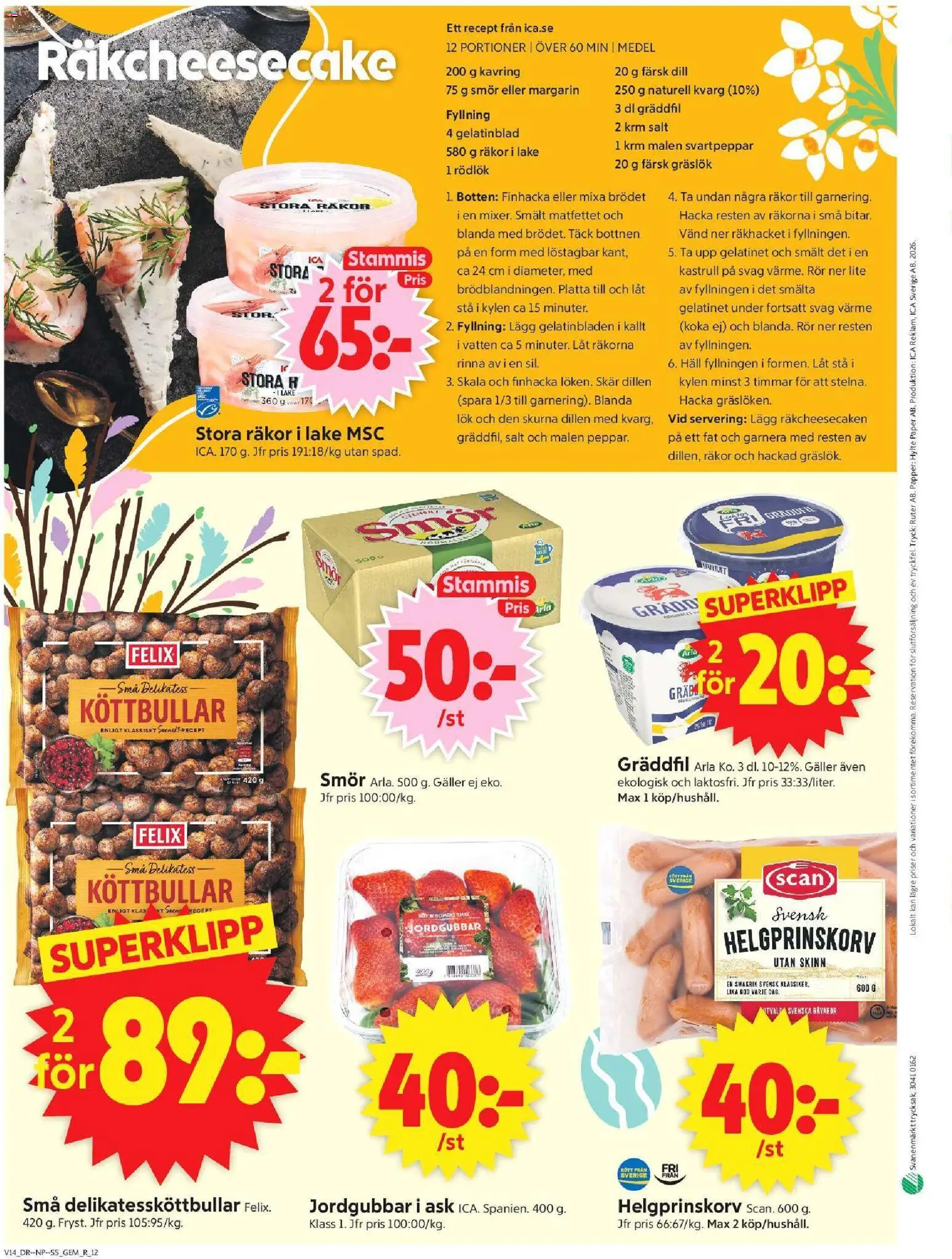ICA Supermarket reklamblad aktuell från 30.03.2026 | Sida: 14 | Produkter: Salt, Köttbullar, Galler, Häll