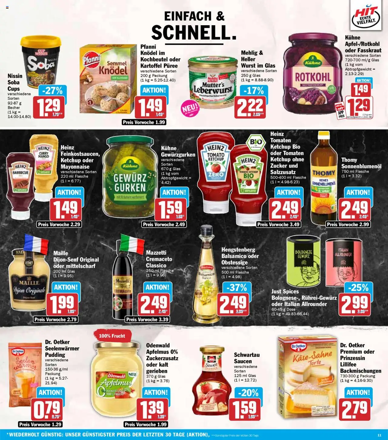 HIT - Wochenprospekt – gültig ab 08.09.2025 | Seite: 11 | Produkte: Rotkohl, Zucker, Mango, Wurst