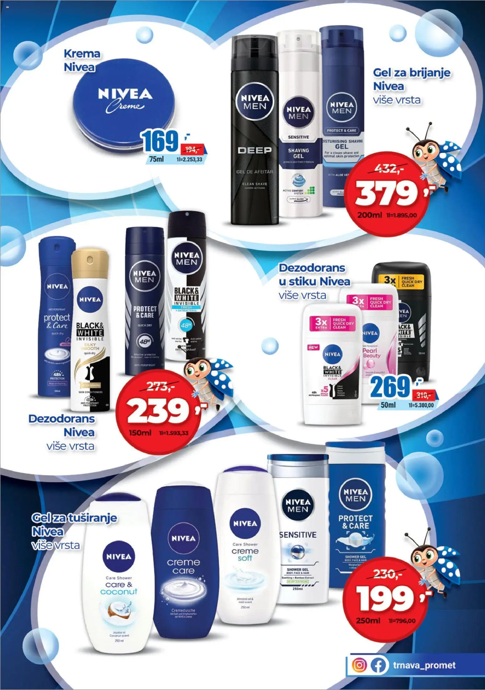 Trnava Promet katalog - važi od 12.02.2026 | Strana: 19 | Proizvode: Gel za brijanje, Nivea, Krema, Dezodorans