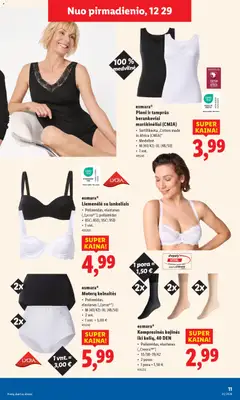 LIDL leidinys galioja nuo 29.12.2025 | Puslapis: 11 | Prekių: Marškinėliai, Kelnaitės, Liemenėlė, Kojinės