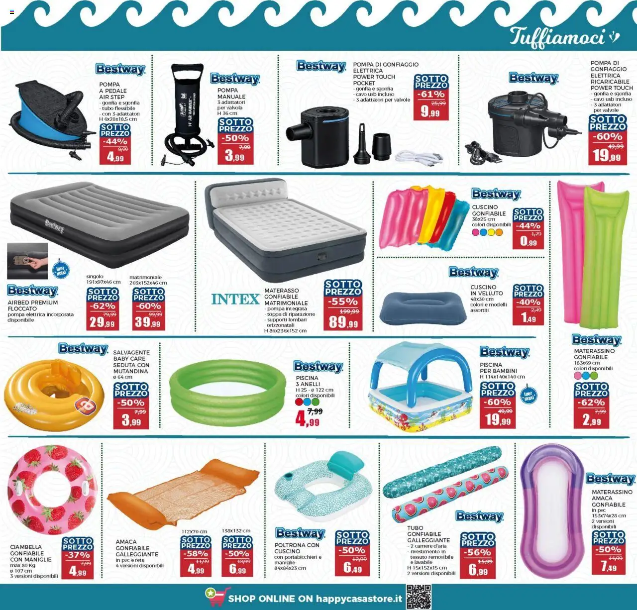 Volantino Happy Casa del 06.08.2025 | Pagina: 13 | Prodotti: Tubo, Piscina, Salvagente, USB