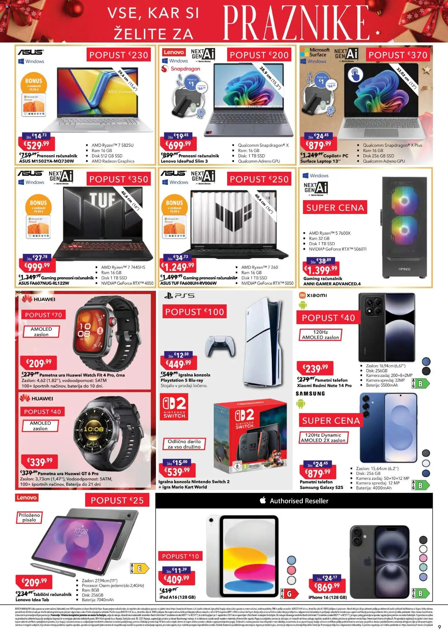 Novi Harvey Norman katalog ponudbe – veljaven od 01.12.2025 | Stran: 9 | Izdelki: Pametni telefon, Kamera, Disk, Sesalnik