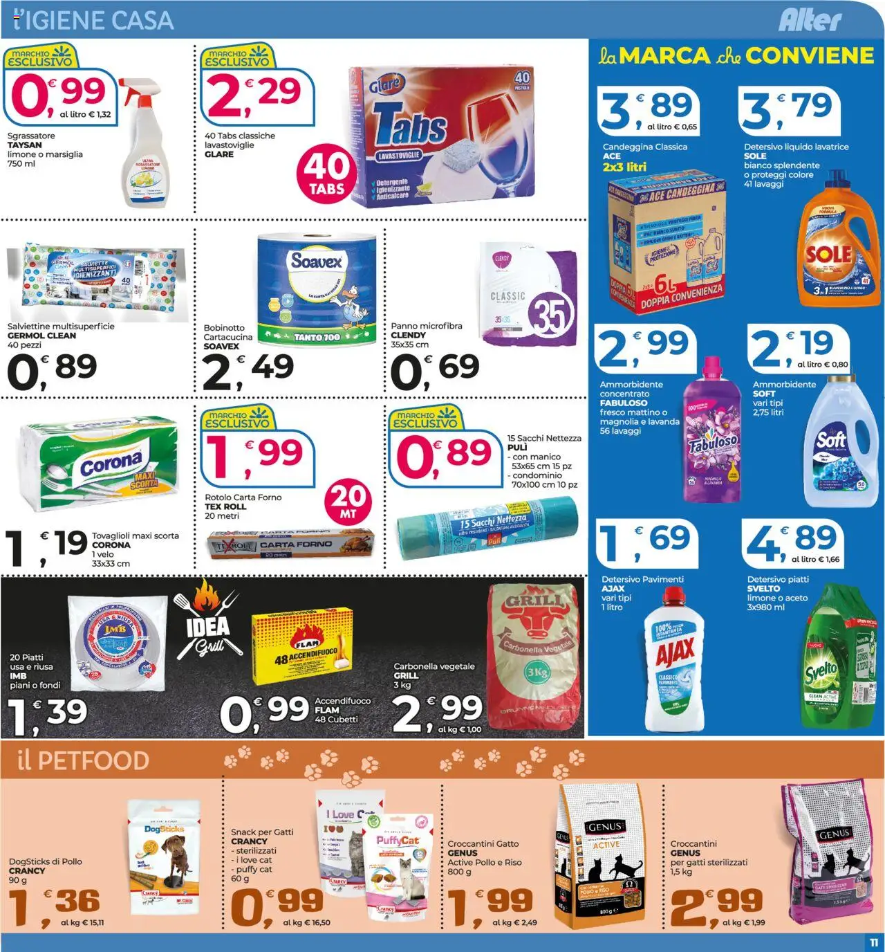 Volantino Alter Discount del 08.08.2025 | Pagina: 11 | Prodotti: Panno microfibra, Anticalcare, Carta forno, Lavanda