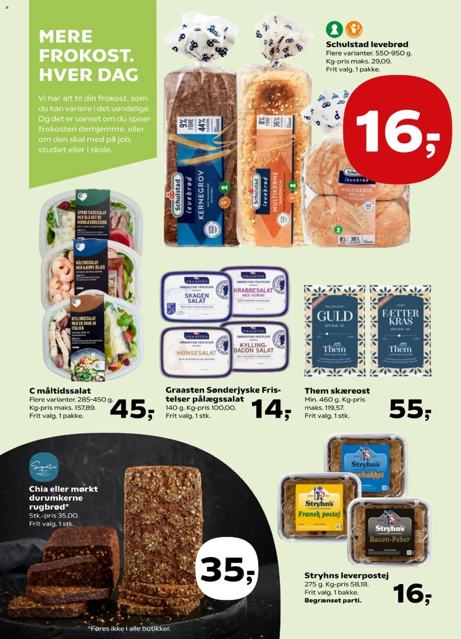 Super Brugsen tilbudsavis – gyldig fra 22.01.2026 | Side: 12 | Produkter: Salat, Leverpostej, Rejer, Søm