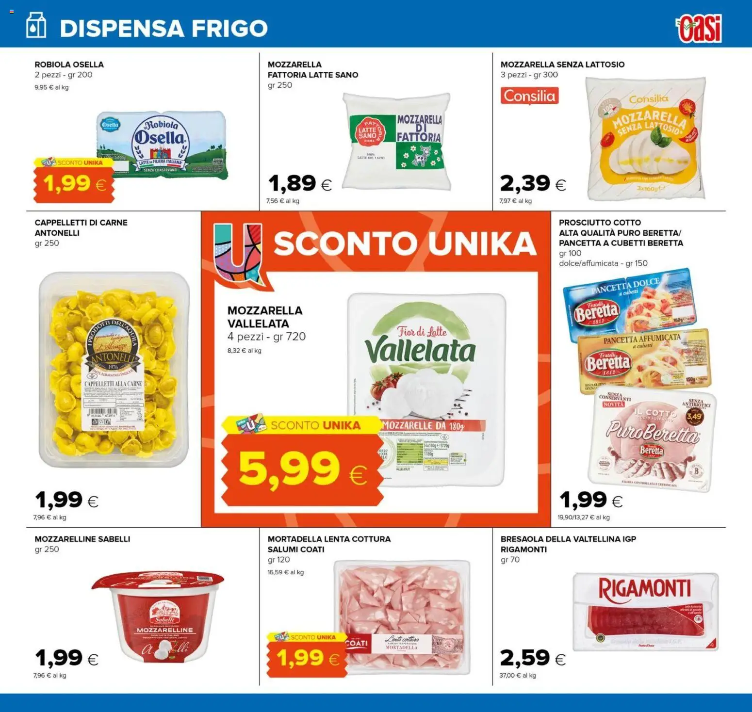 Volantino Oasi del 26.02.2026 | Pagina: 11 | Prodotti: Mozzarella senza lattosio, Bresaola, Mortadella, Robiola