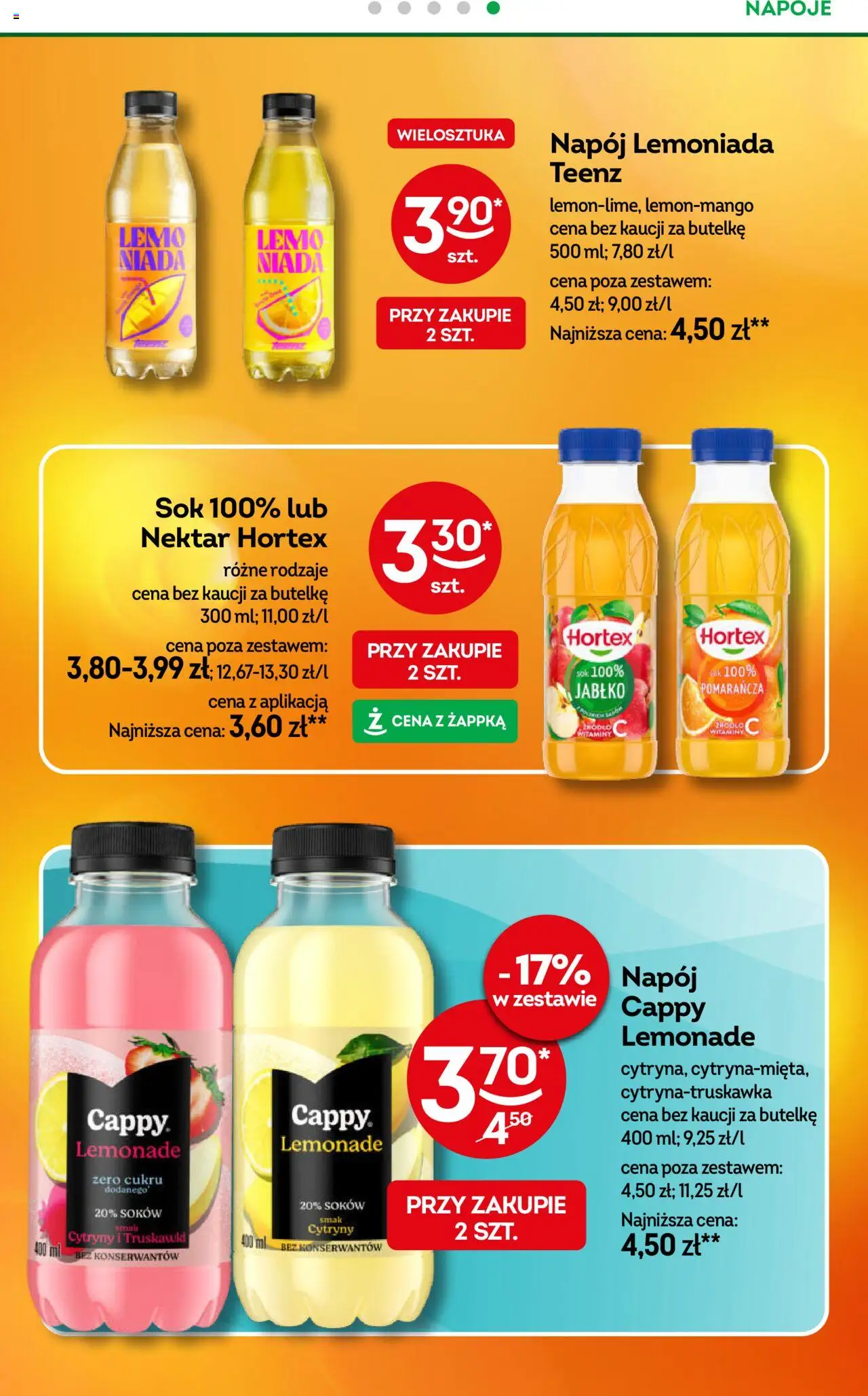 Żabka Gazetka od 08.10.2025 | Strona: 42 | Produkty: Napoje, Cytryny, Sok, Truskawki