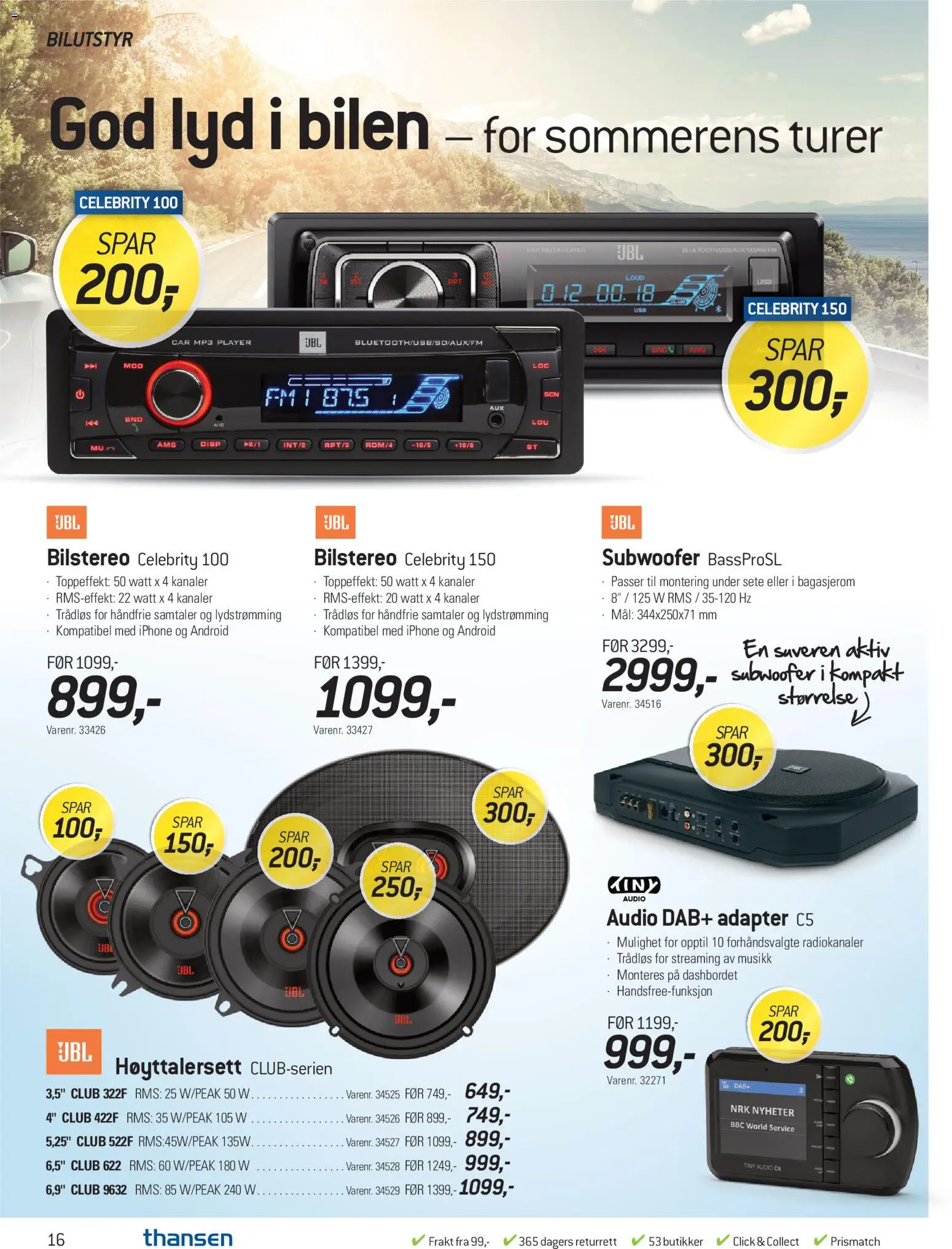 {H1} | Side: 16 | Produkter: Lyd, Mp3, Adapter, Usb