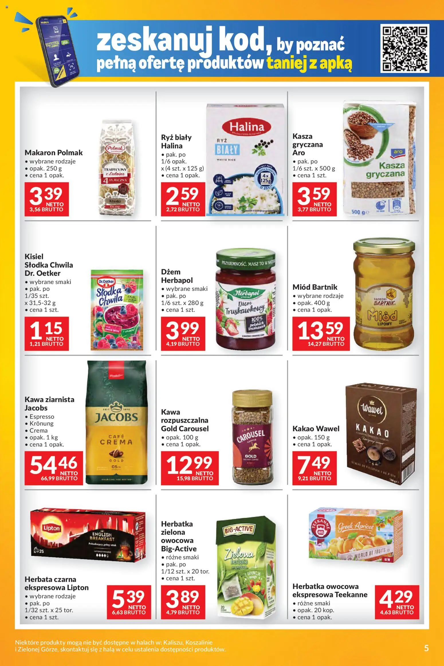 Makro Gazetka - Mega oferty dla Twojego Sklepu od 27.12.2025 | Strona: 5 | Produkty: Kawa ziarnista, Kawa, Ryż, Herbata