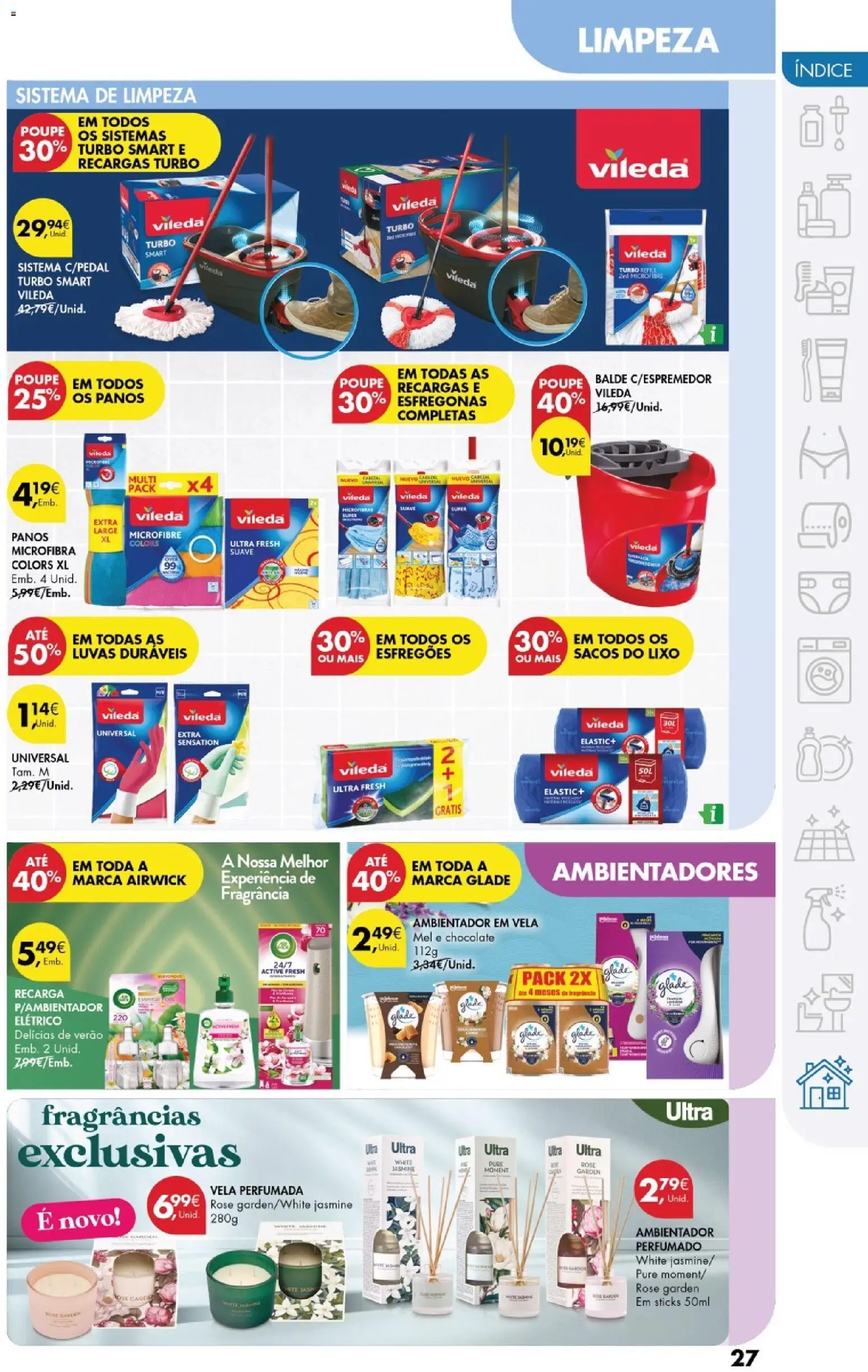 Pingo Doce - Cuidados Pessoais e para o Lar │ válido de 24.02.2026 | Página: 27 | Produtos: Luvas, Espremedor, Fragrância, Chocolate