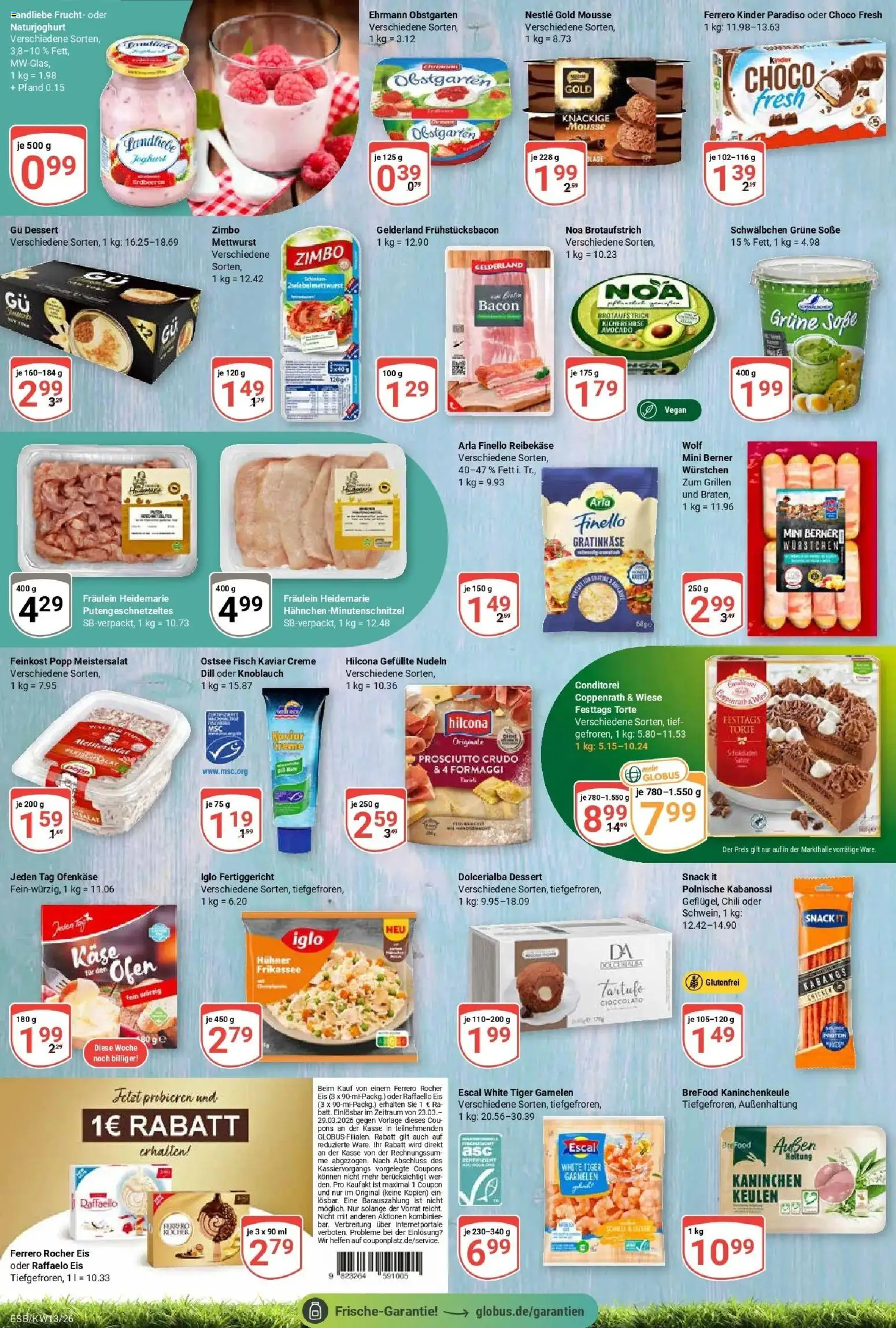 Globus prospekt Eschborn	 – gültig ab 23.03.2026 | Seite: 10 | Produkte: Raffaello, Ferrero rocher, Käse, Fisch