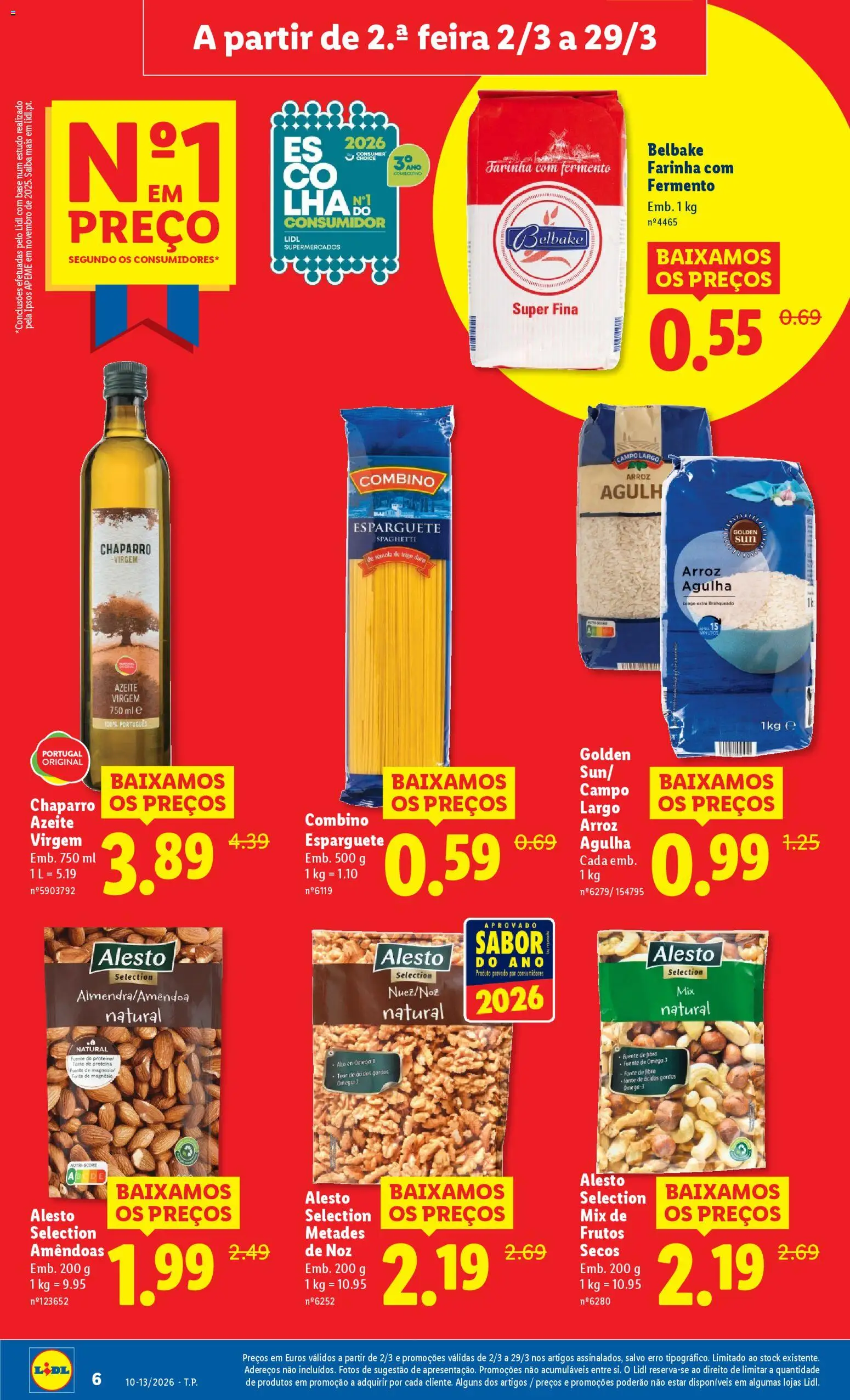 Lidl folheto │ válido de 02.03.2026 | Página: 6 | Produtos: Amêndoas, Azeite, Base, Arroz