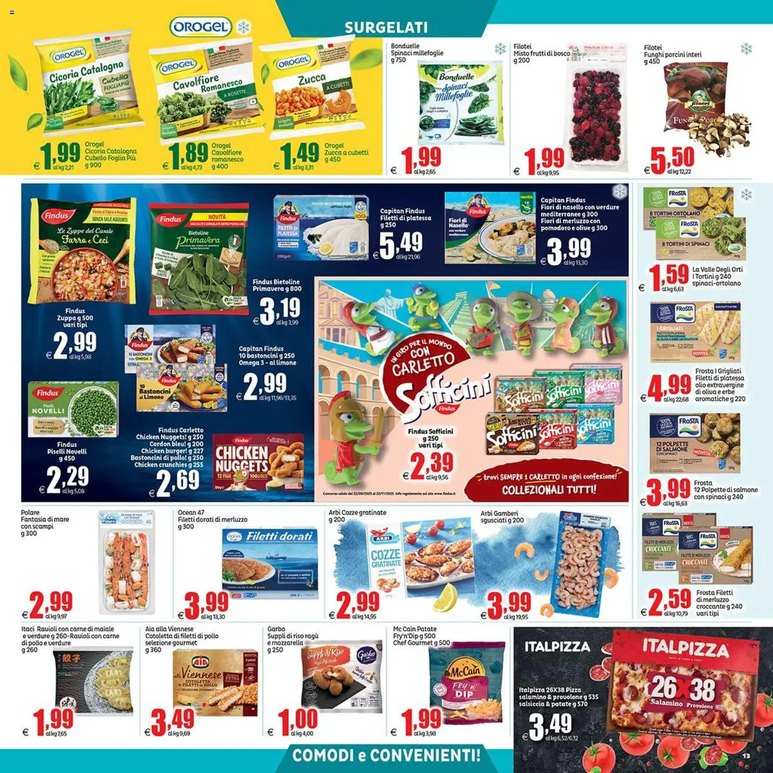 Volantino Elite Supermercati del 28.11.2025 | Pagina: 13 | Prodotti: Pollo, Maiale, Nuggets, Ravioli