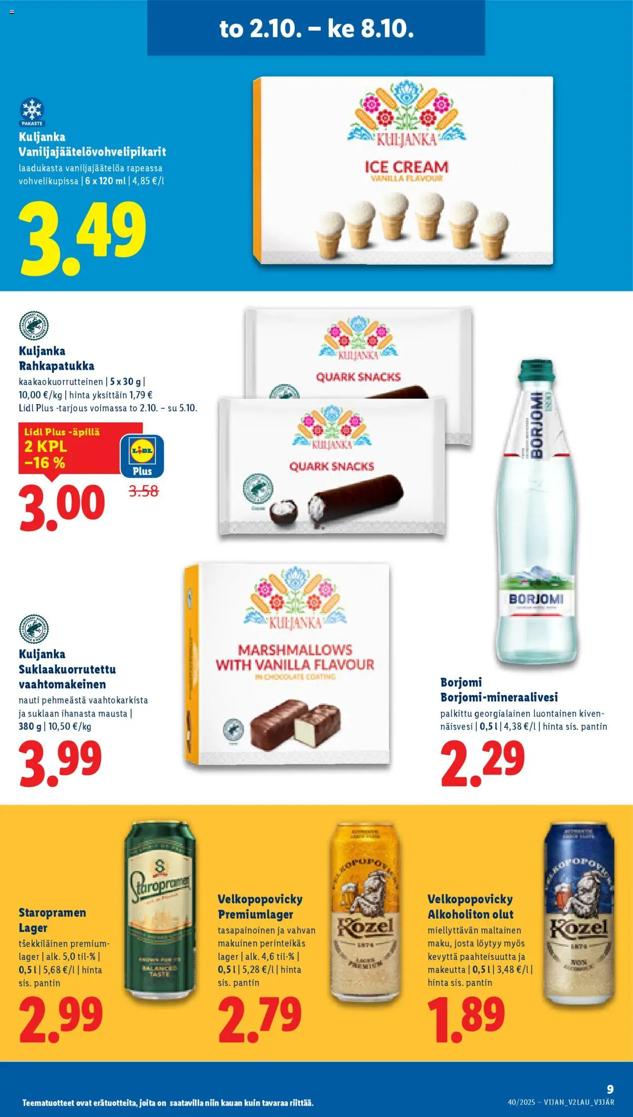 Lidl tarjoukset – voimassa 02.10.2025 alkaen | Sivu: 11 | Tuotteet: Alkoholiton olut, Olut