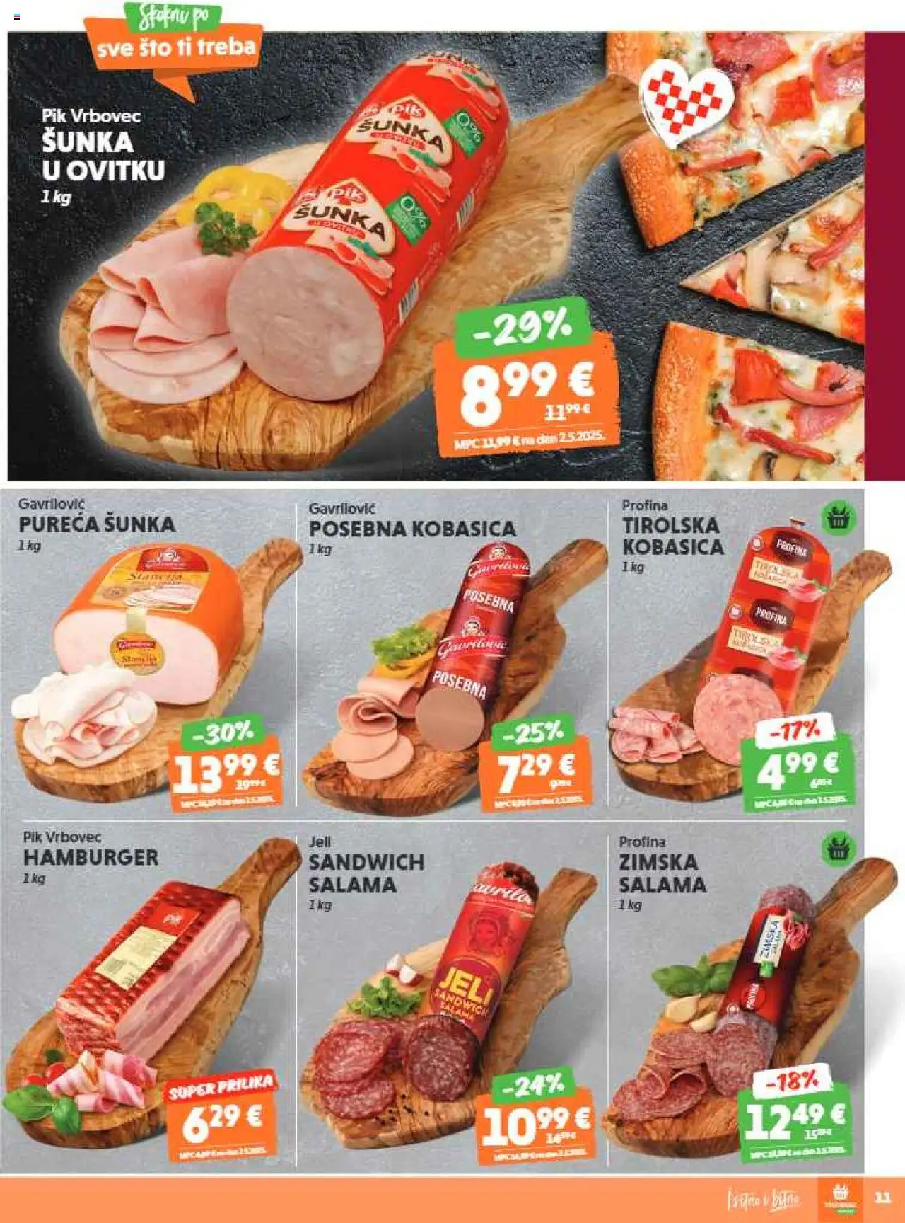 Studenac katalog | vrijedi od 22.10.2025 | Stranica: 11 | Proizvodi: Salama, Šunka, Kobasica, Hamburger