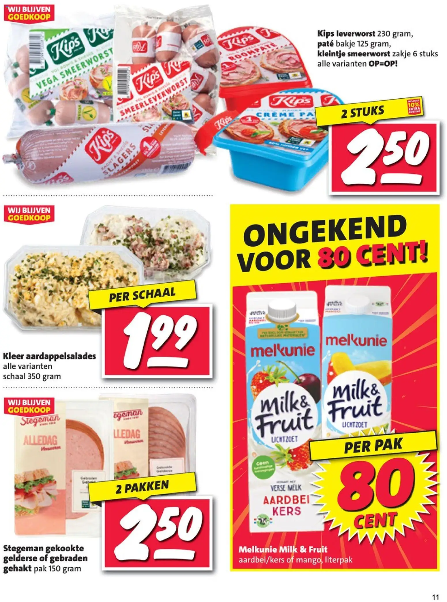 {H1} | Pagina: 11 | Producten: Melk, Schaal, Gehakt, Fruit