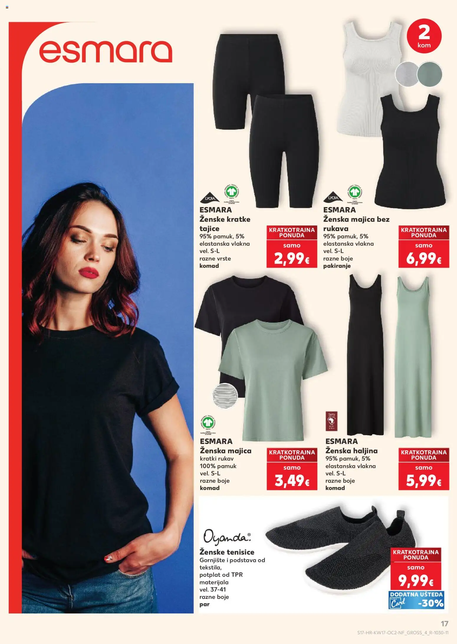 Kaufland katalog | vrijedi od 22.04.2026 | Stranica: 17 | Proizvodi: Majica bez rukava, Majica, Tajice, Haljina