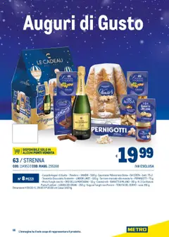 Anteprima del volantino Metro Natale catalogo valido a partire dal 06.11.2025 | Pagina: 66 | Prodotti: Pasta, Mandorle, Pandoro, Vaso