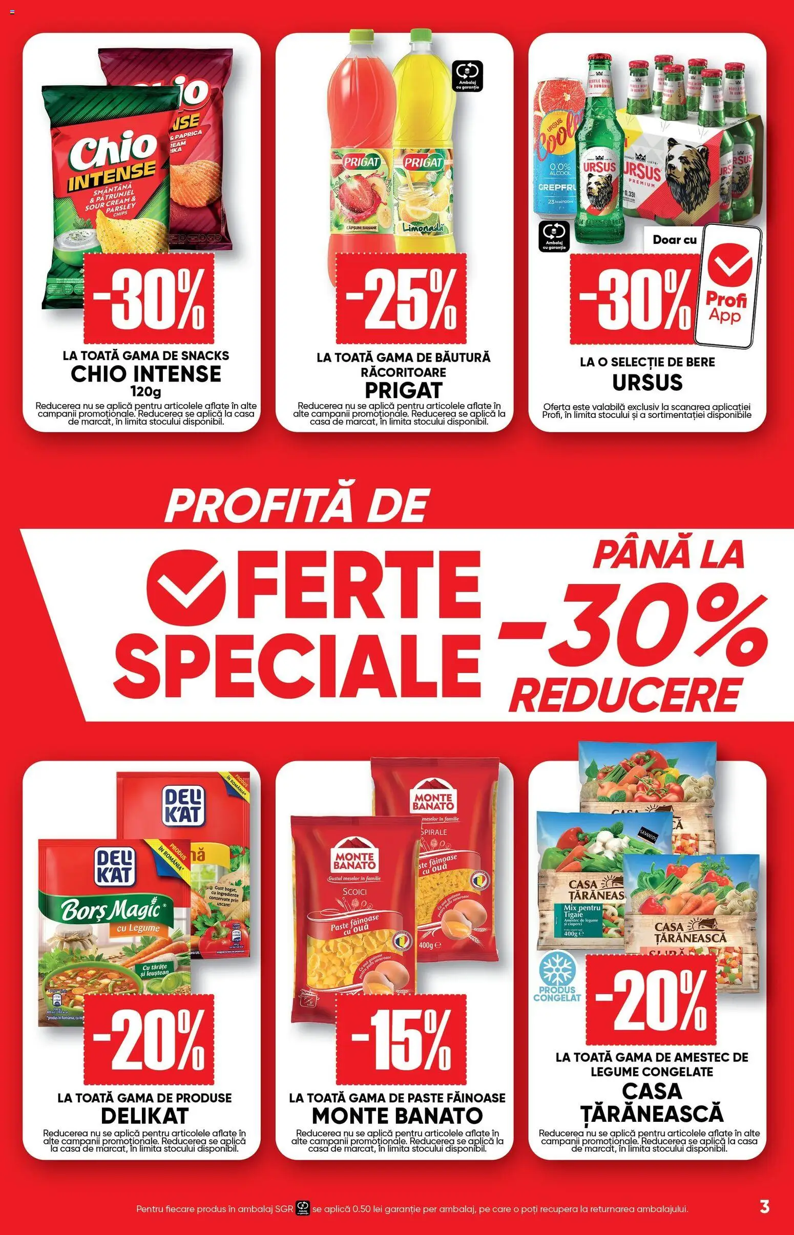 Noul catalog Profi – valabil de la 04.03.2026 | Pagină: 3 | Produse: Ciuperci, Ouă, Bere, Smântână
