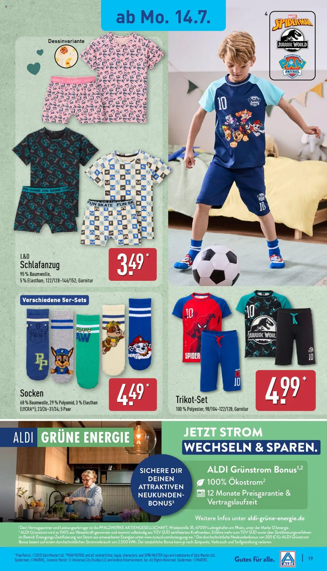 Aldi Prospekt 	 - gültig ab dem 14.07.2025 | Seite: 19 | Produkte: Socken