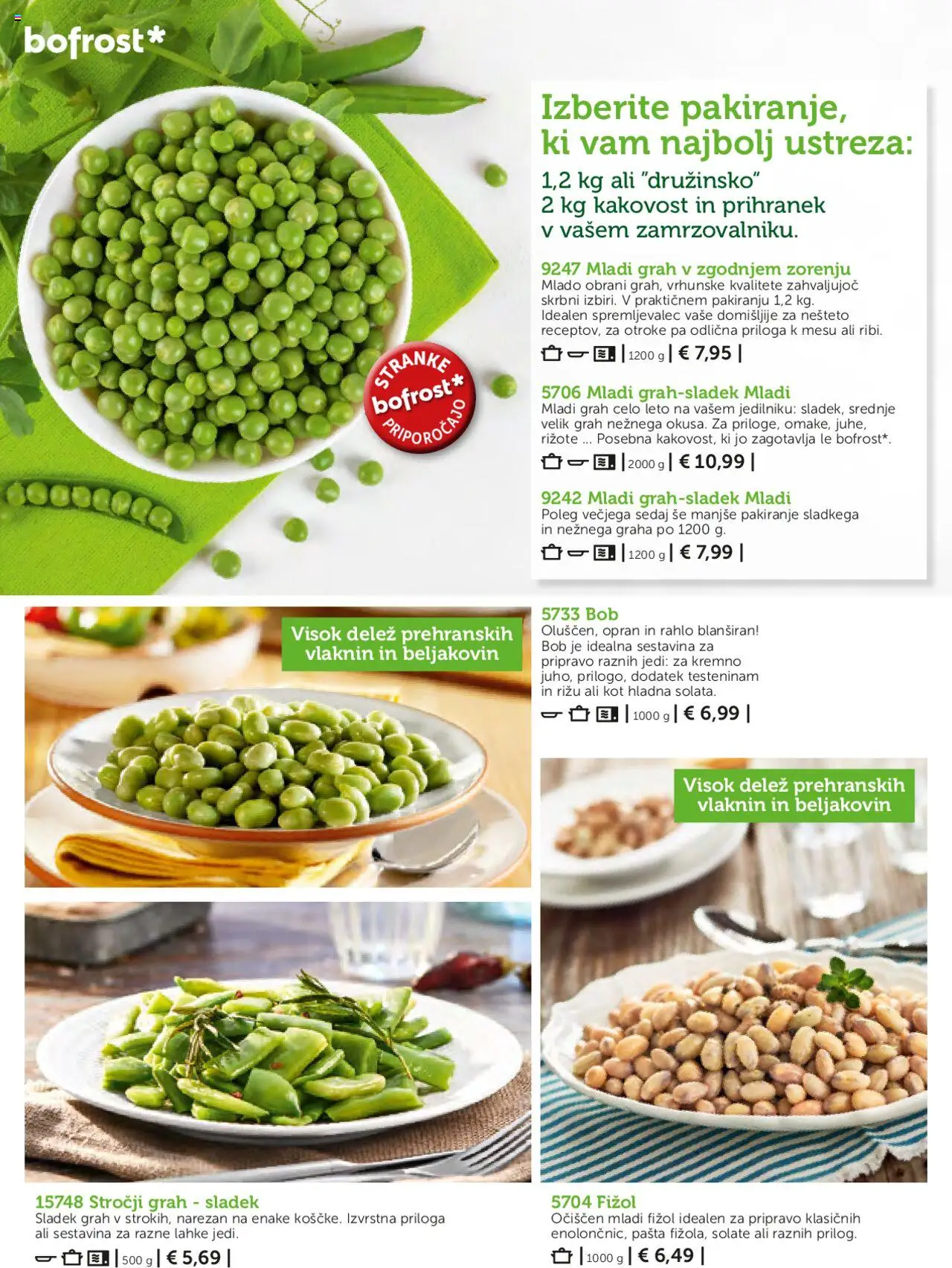 Novi Bofrost katalog ponudbe – veljaven od 01.05.2025 | Stran: 54 | Izdelki: Grah