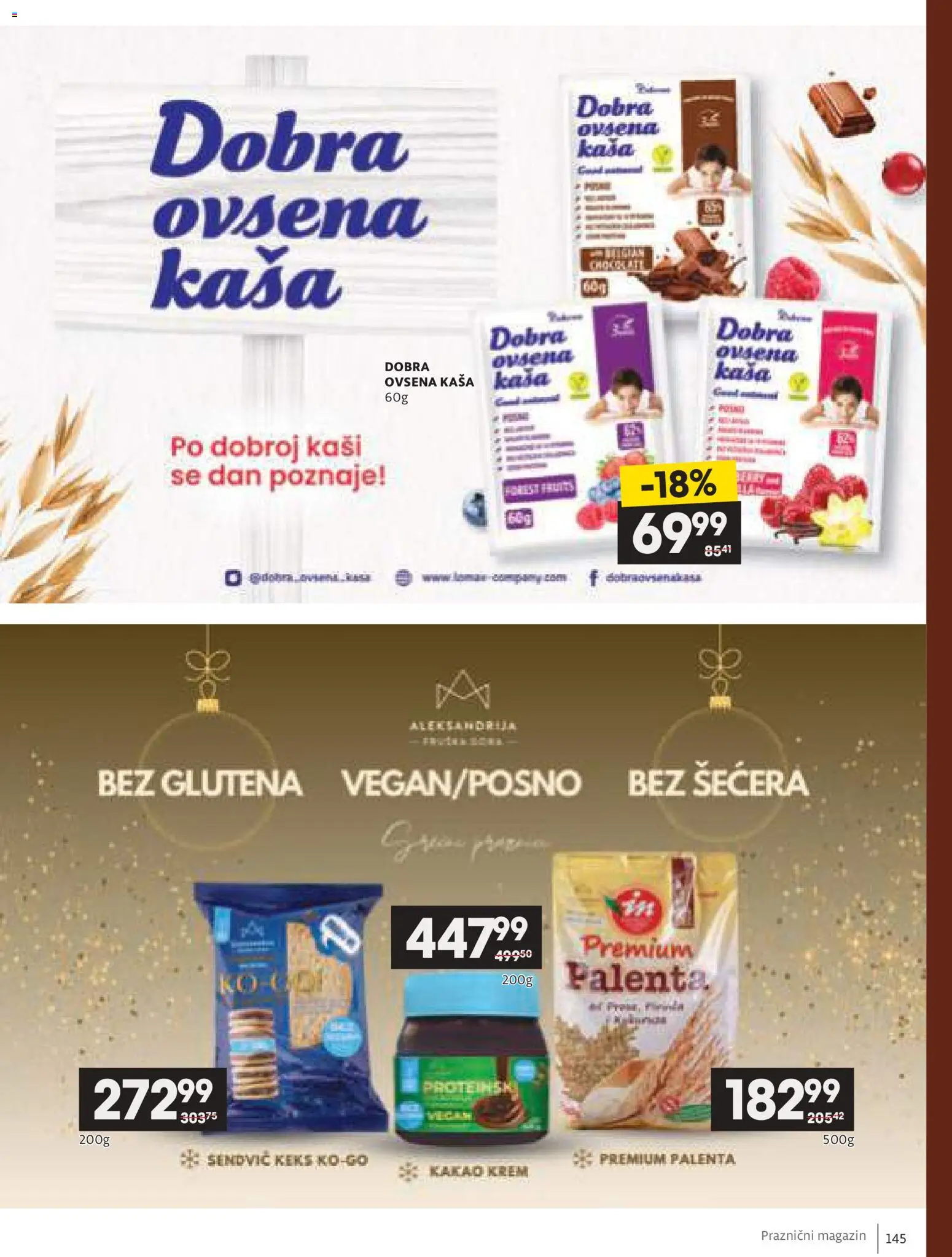 Idea katalog - važi od 11.12.2025 | Strana: 145 | Proizvode: Keks, Ovsena kaša, Palenta
