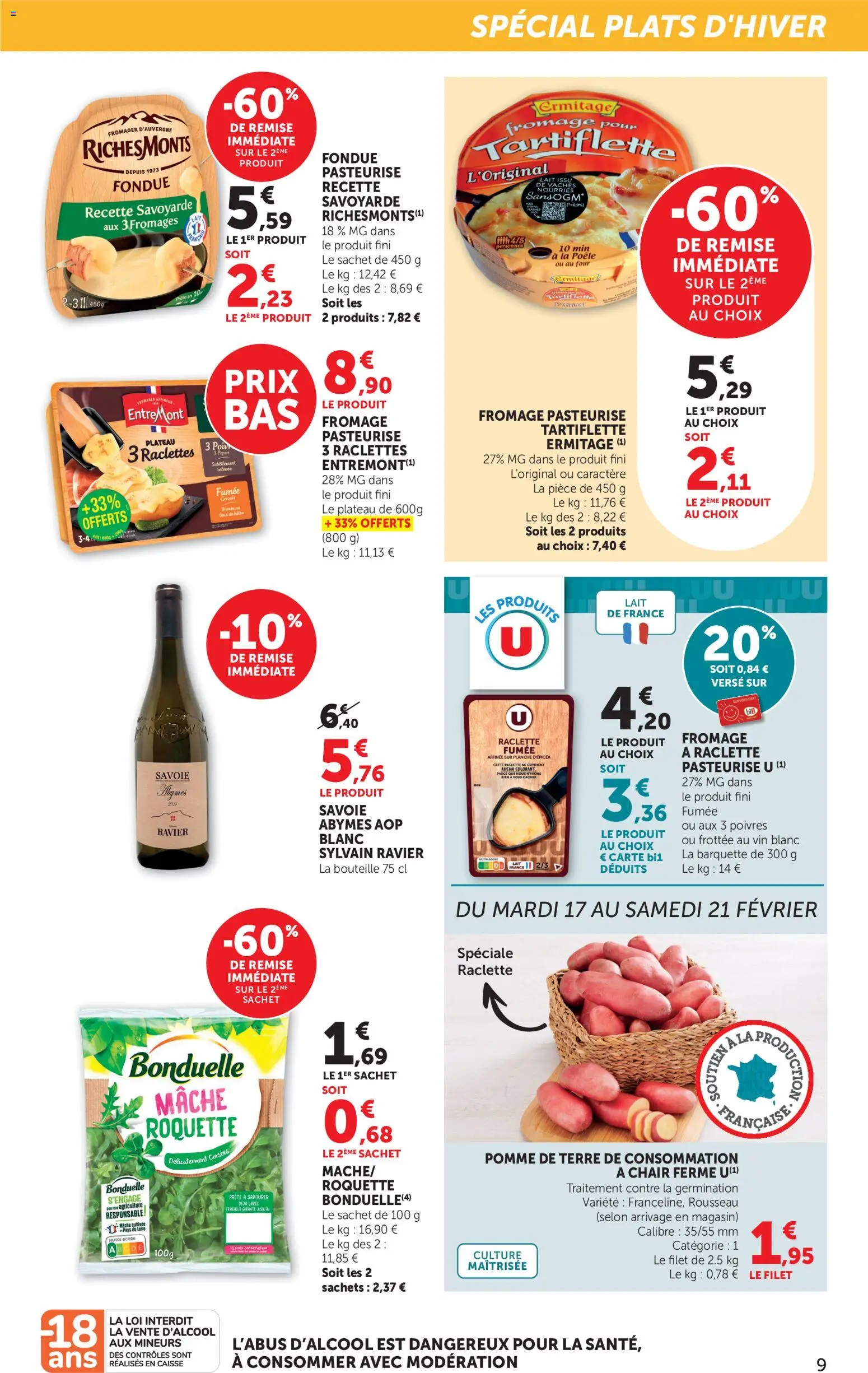 {H1} | Page: 9 | Produits: Four, Mâche, Tartiflette, Roquette