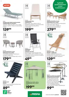 Prisma-mainoslehti voimassa 30.03.2026 alkaen | Sivu: 4 | Tuotteet: Kangas, Tyyny, Pöytä, Päivänvarjo