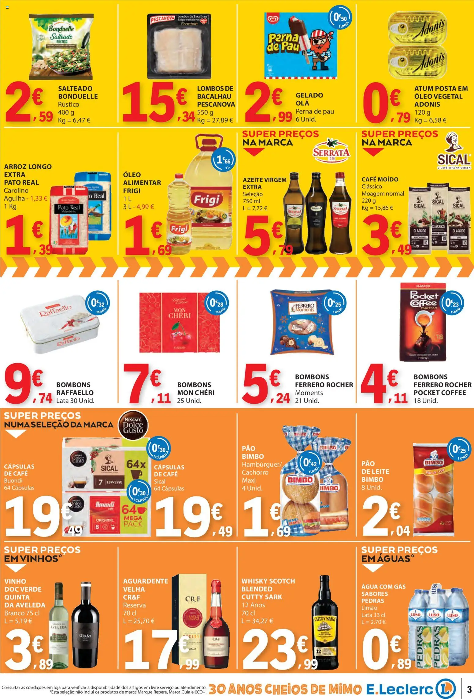 E.Leclerc Catálogo Fim de Semana │ válido de 31.10.2025 | Página: 3 | Produtos: Atum, Gelado, Óleo, Arroz