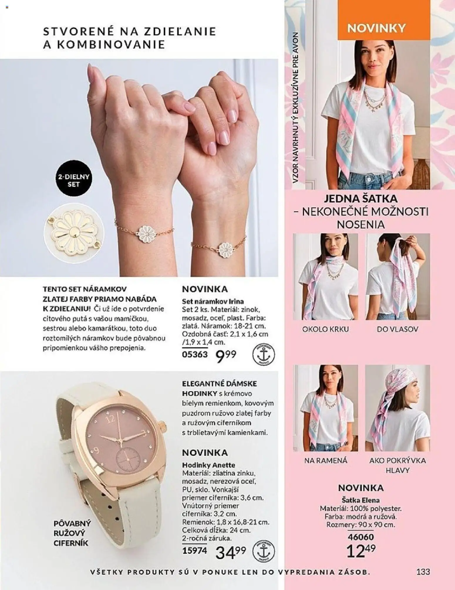 Nové Avon akcie – leták je platný od 01.05.2026 | Strana: 133 | Produkty: Dámske hodinky, Hodinky