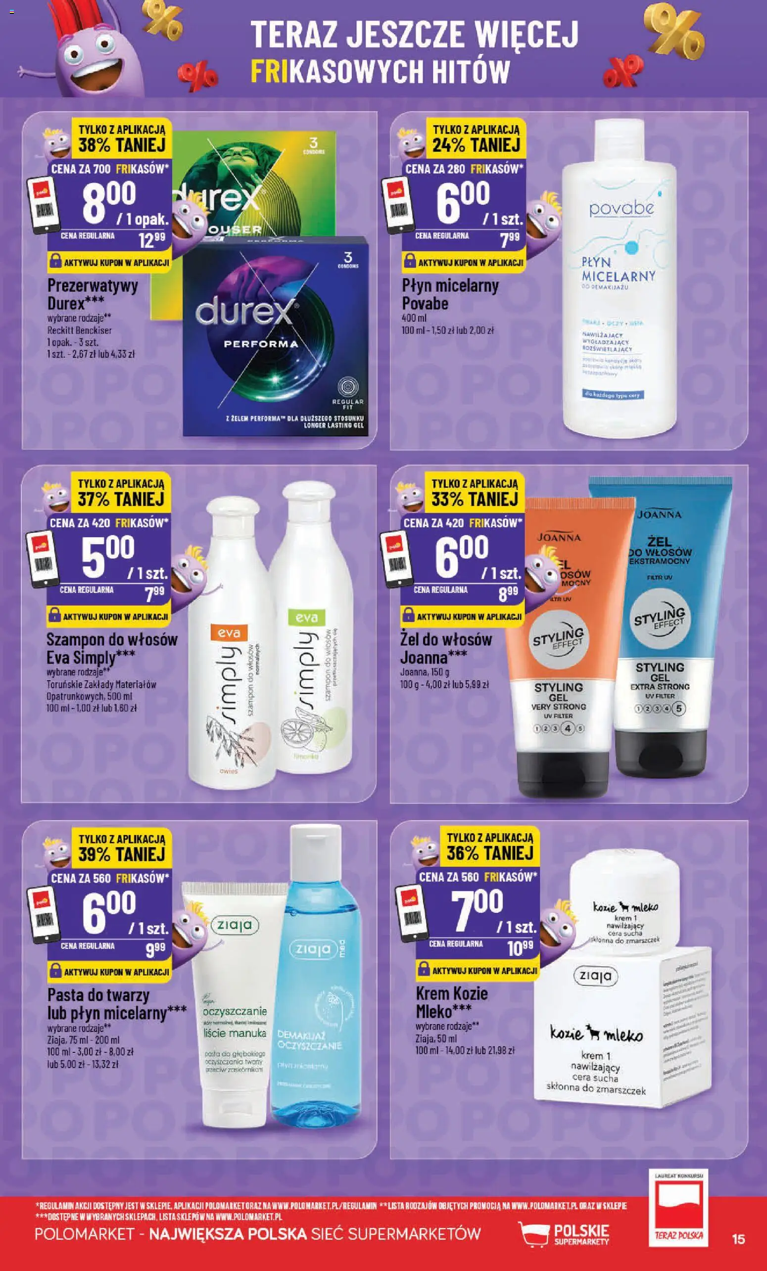 POLOmarket Gazetka - Frikasowe Hity od 17.12.2025 | Strona: 15 | Produkty: Prezerwatywy, Mleko, Szampon, Krem