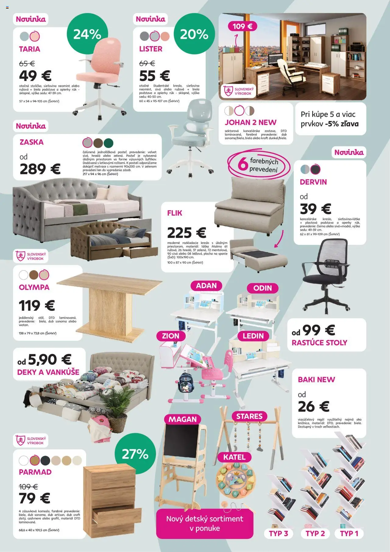 Nové Kondela akcie – leták je platný od 15.10.2025 | Strana: 4 | Produkty: Matrace, Posteľ, Regál, Vankúše