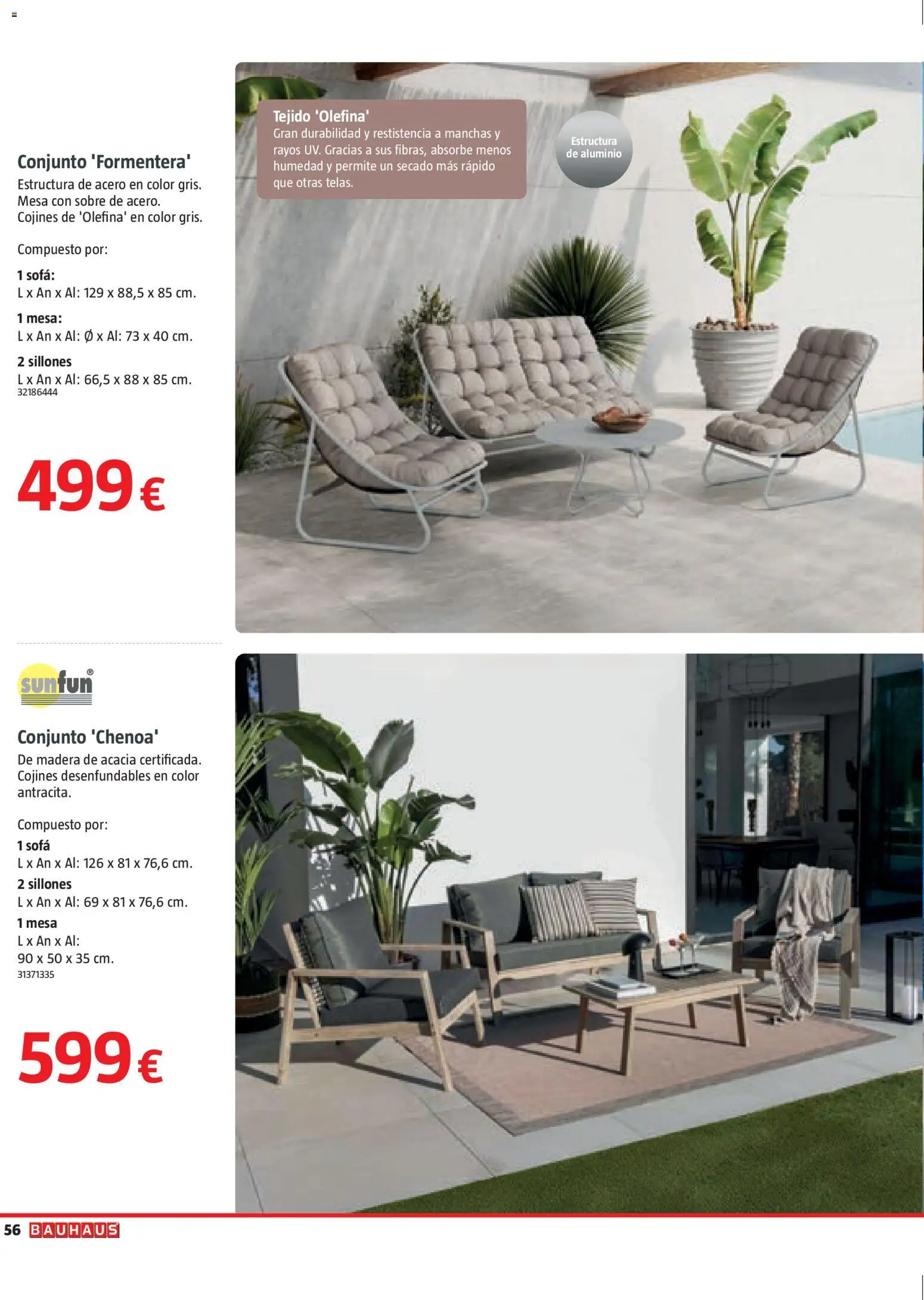 Bauhaus Verano │ válido desde el 16.03.2026 | Página: 56 | Productos: Sofá, Mesa